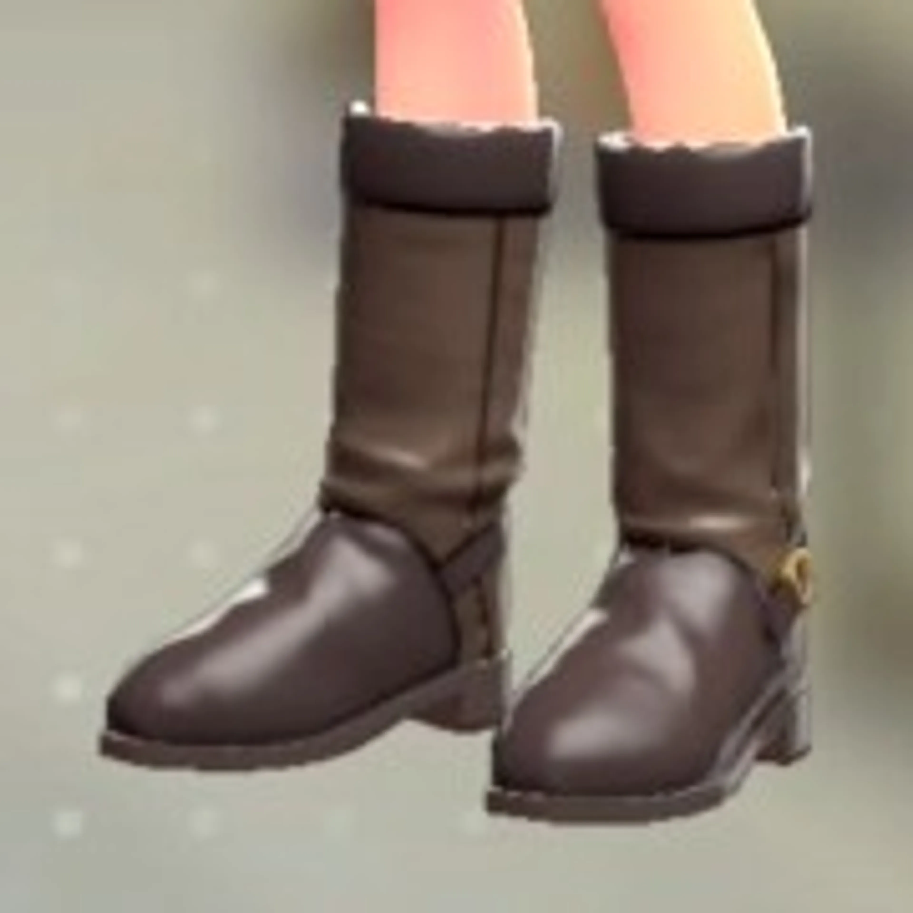 スウェードロングブーツ - ブラウン