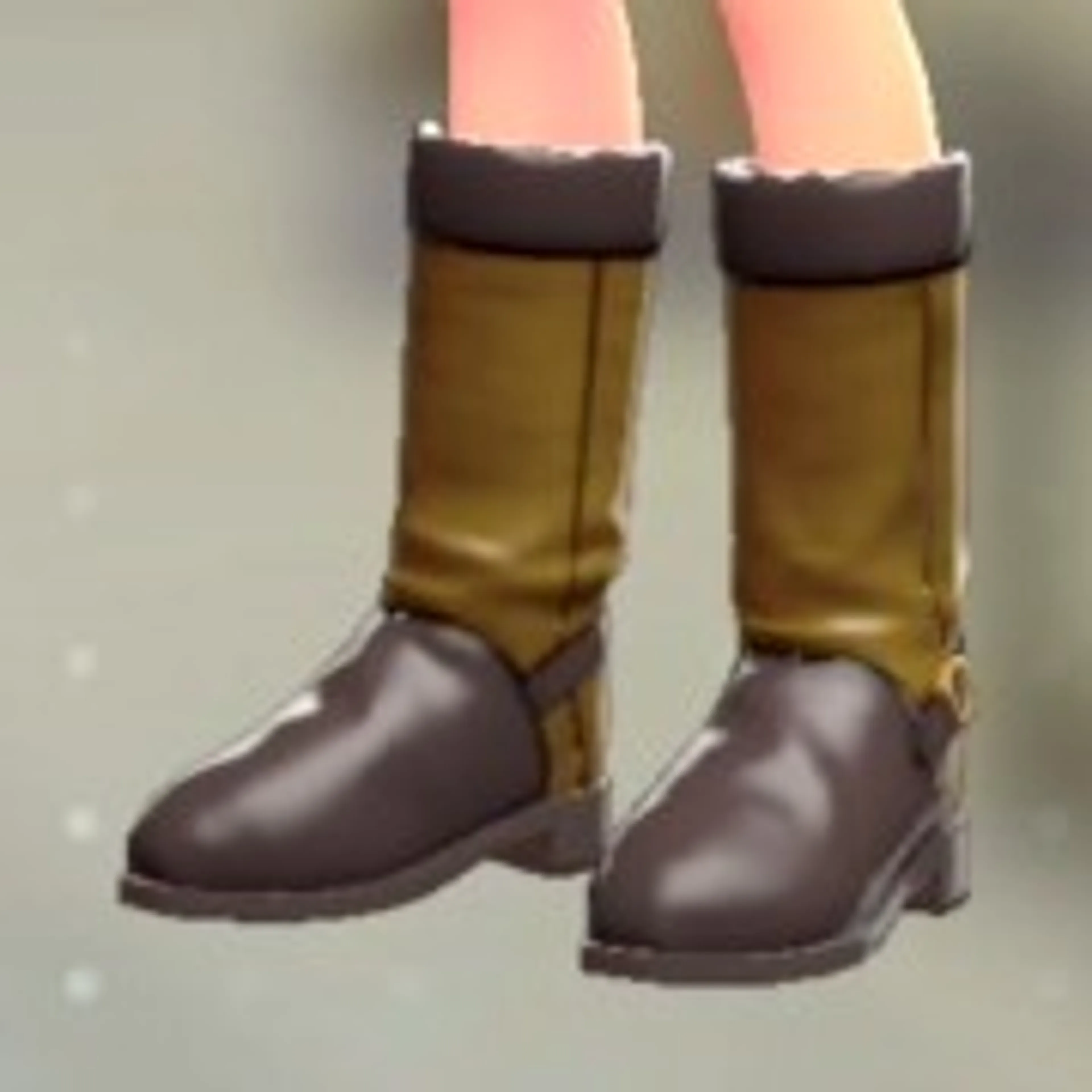 スウェードロングブーツ - キャメル