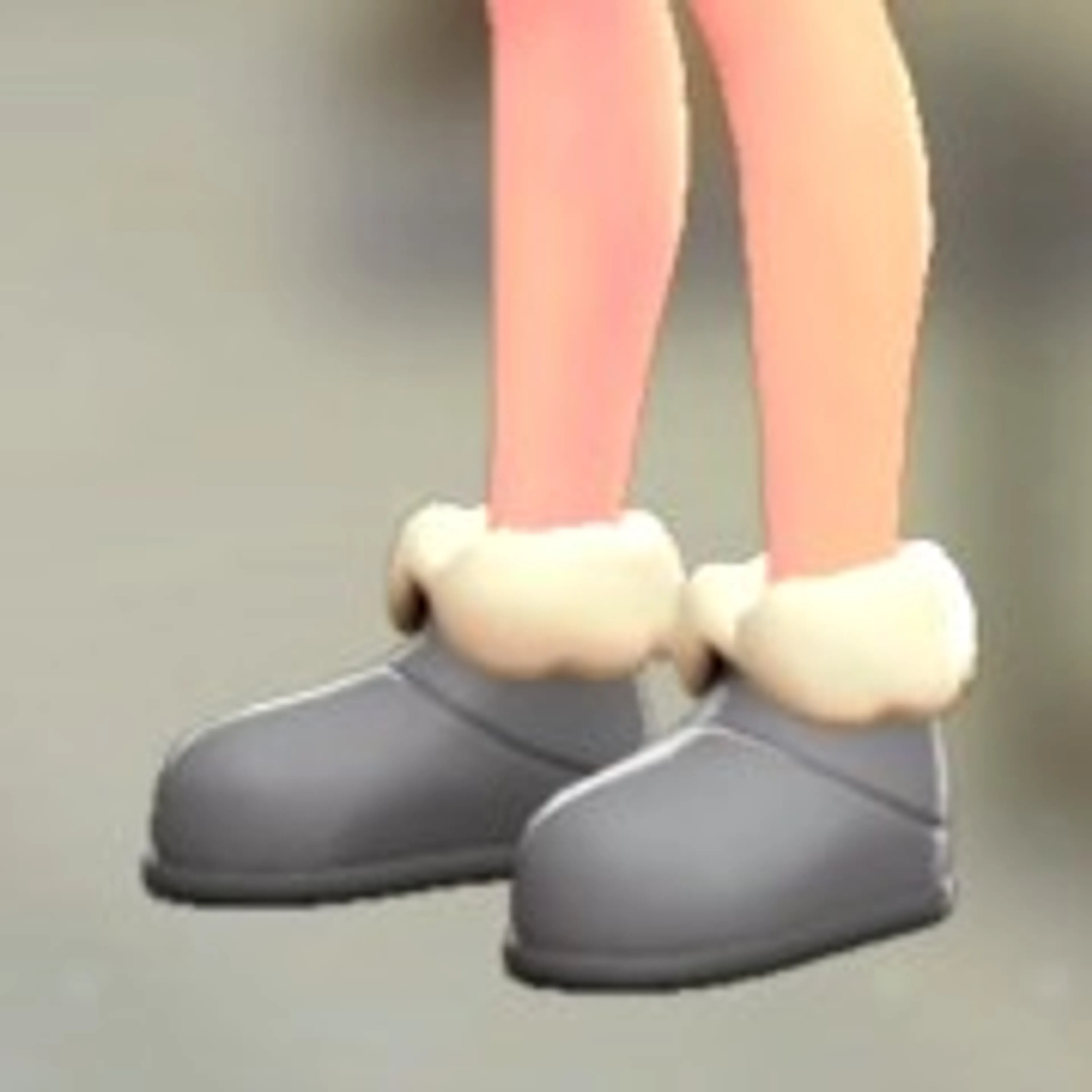 ムートンブーツ - グレー