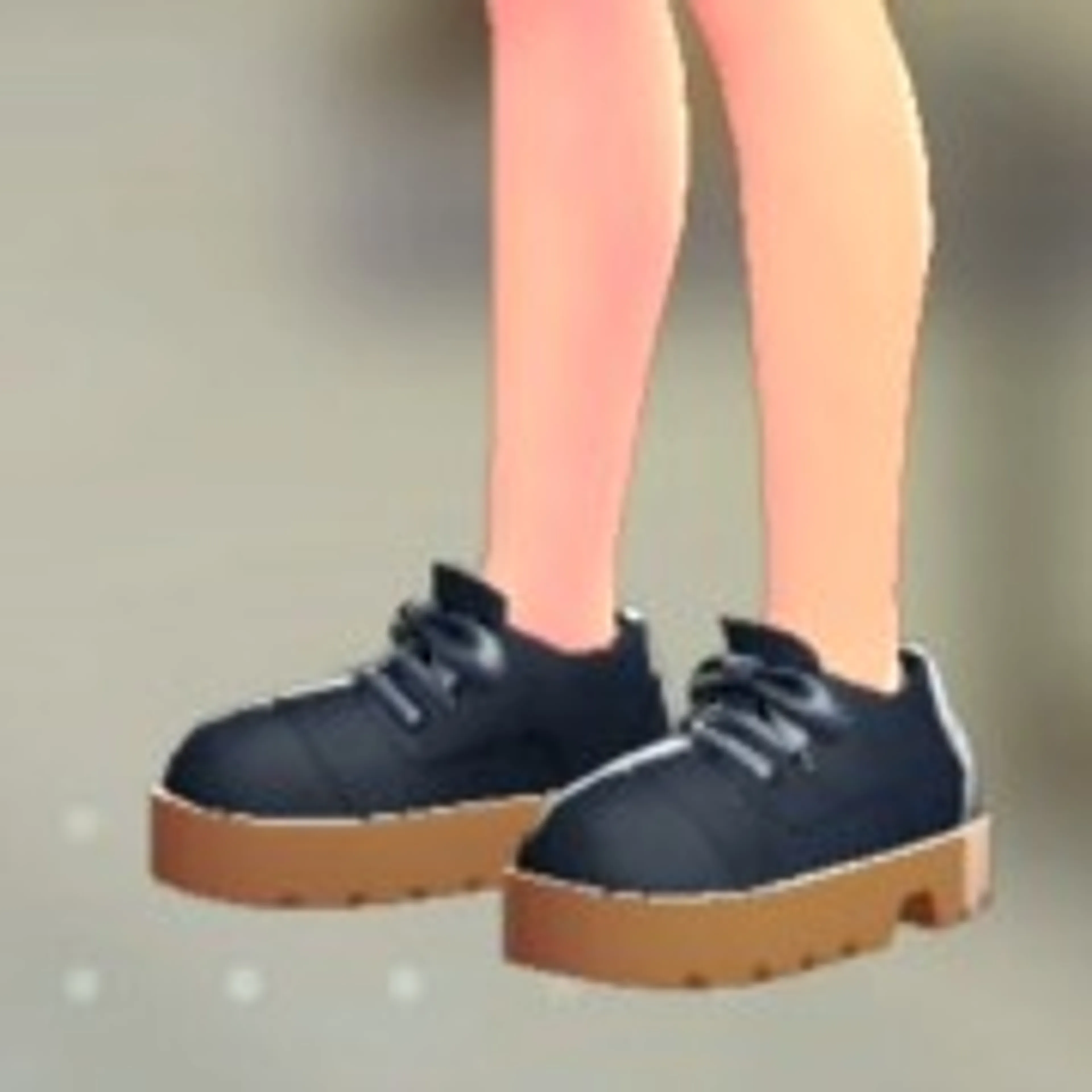 レースアップシューズ - ネイビー