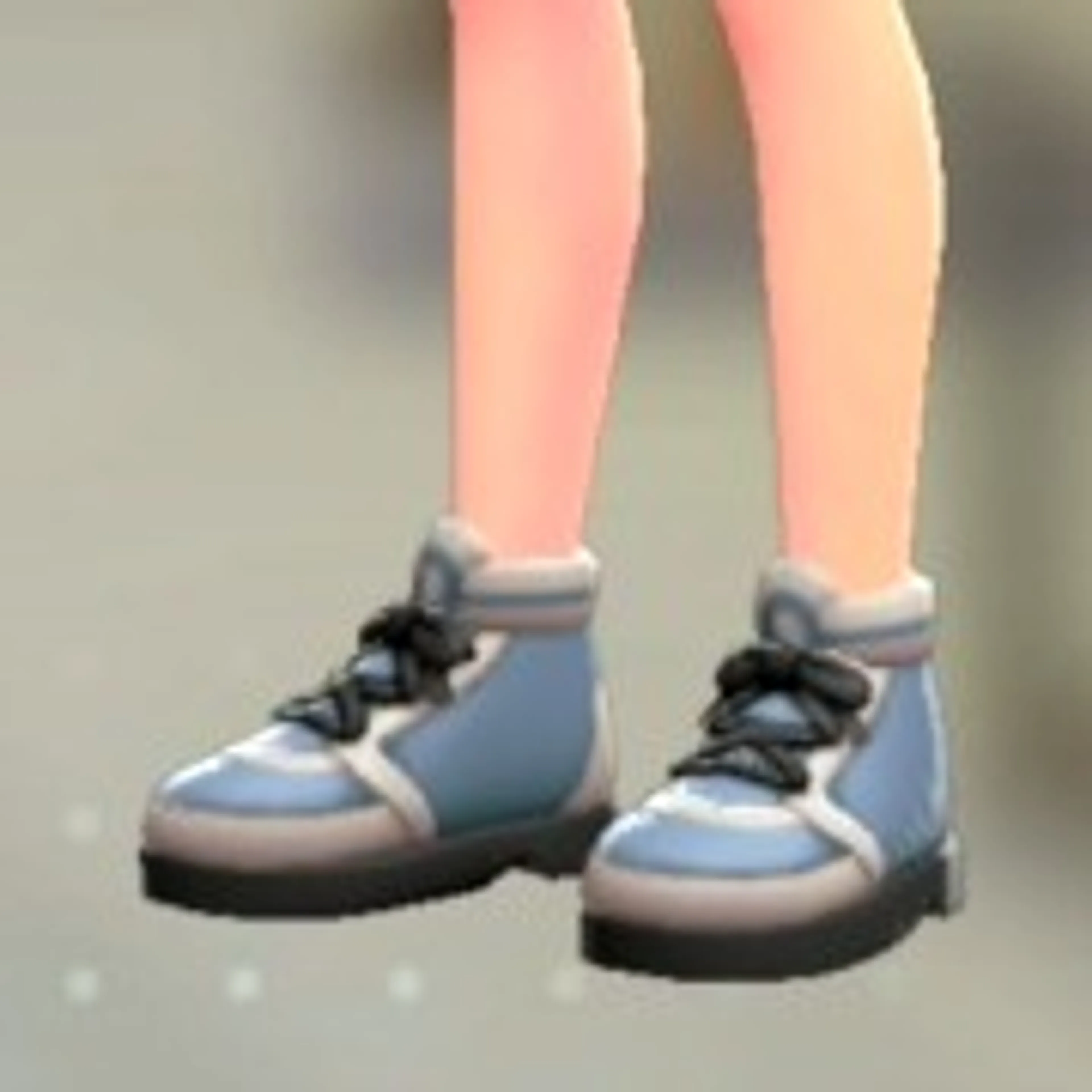 ハイカットスニーカー - ブルー×グレー