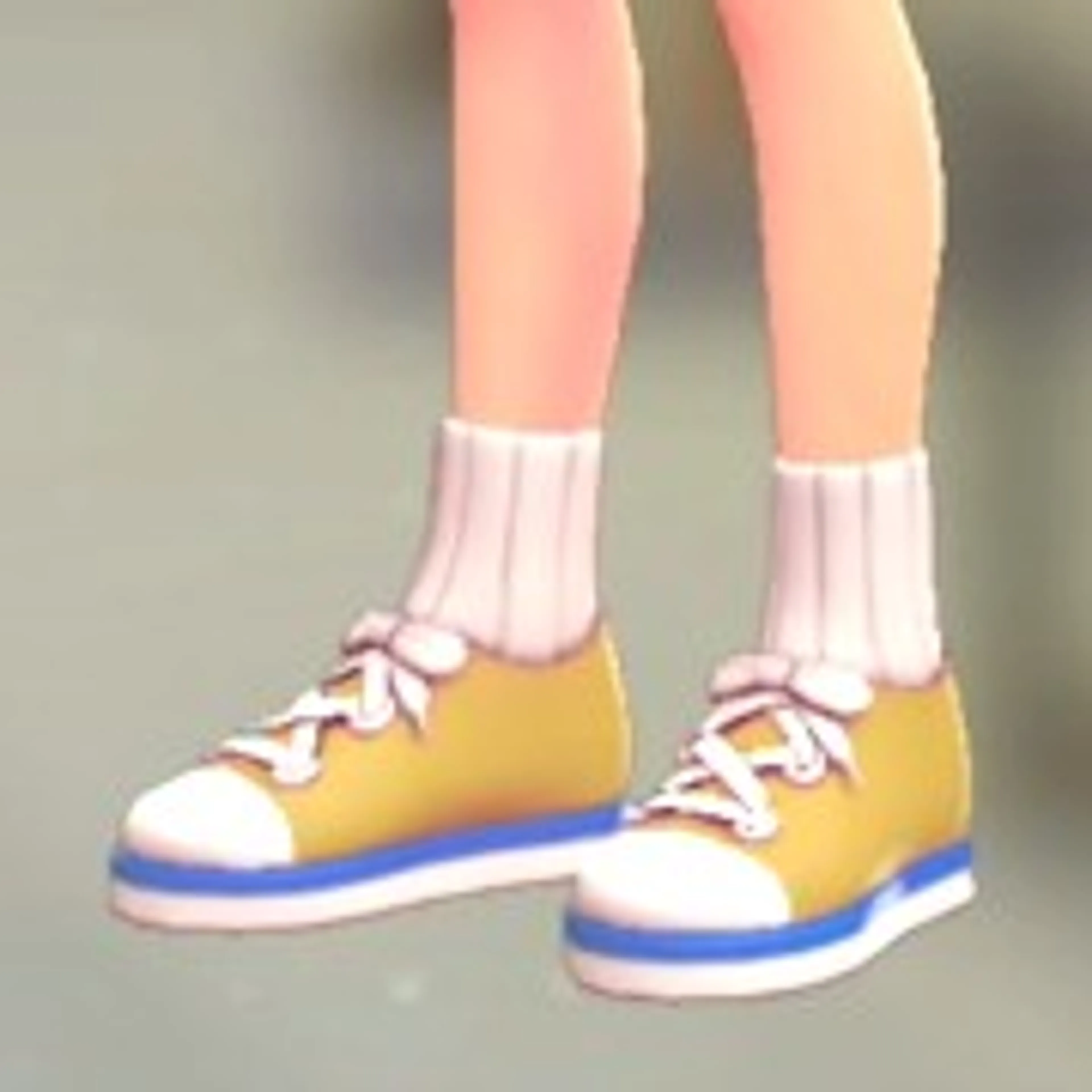 ソックススニーカー - イエロー×ブルー