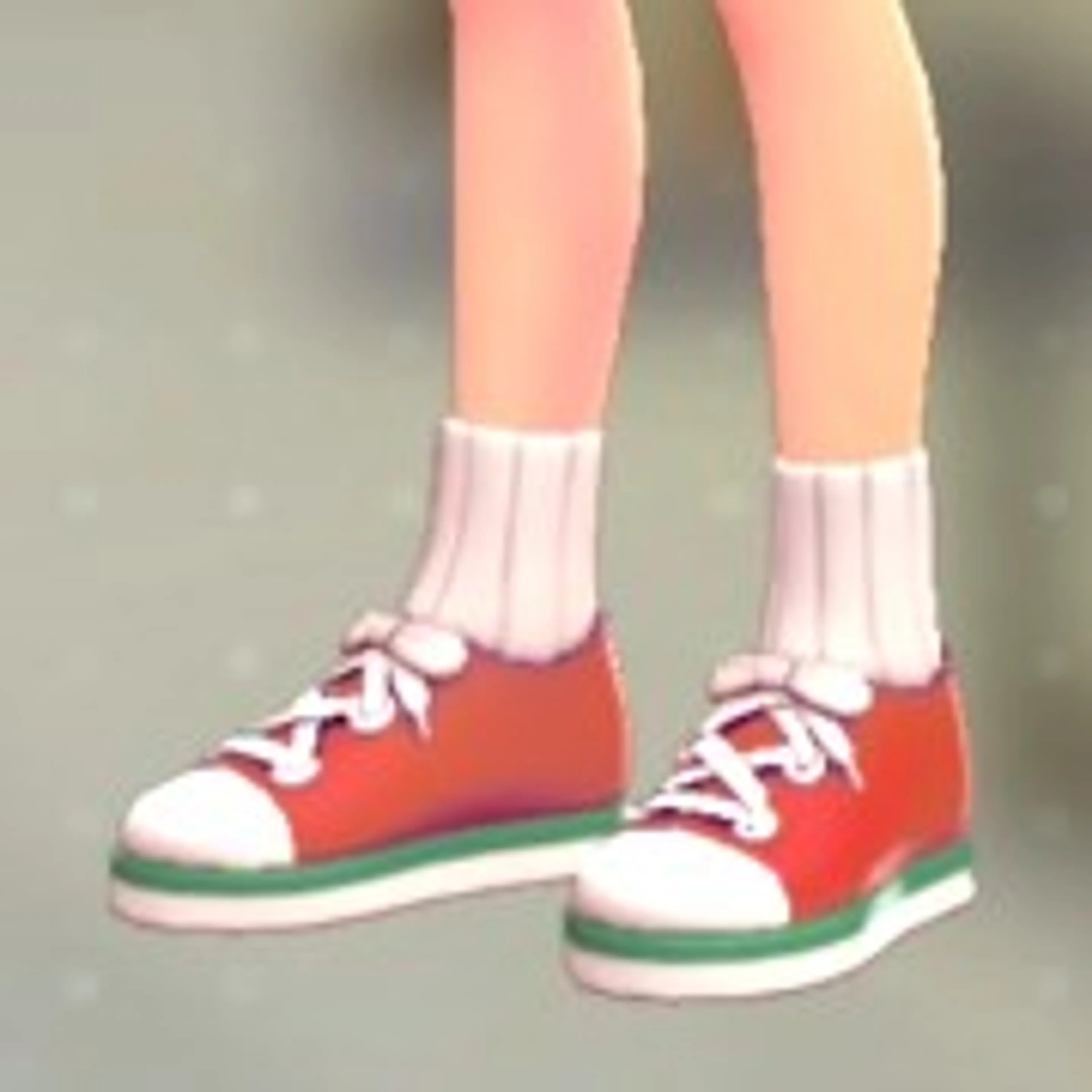 ソックススニーカー - レッド×グリーン
