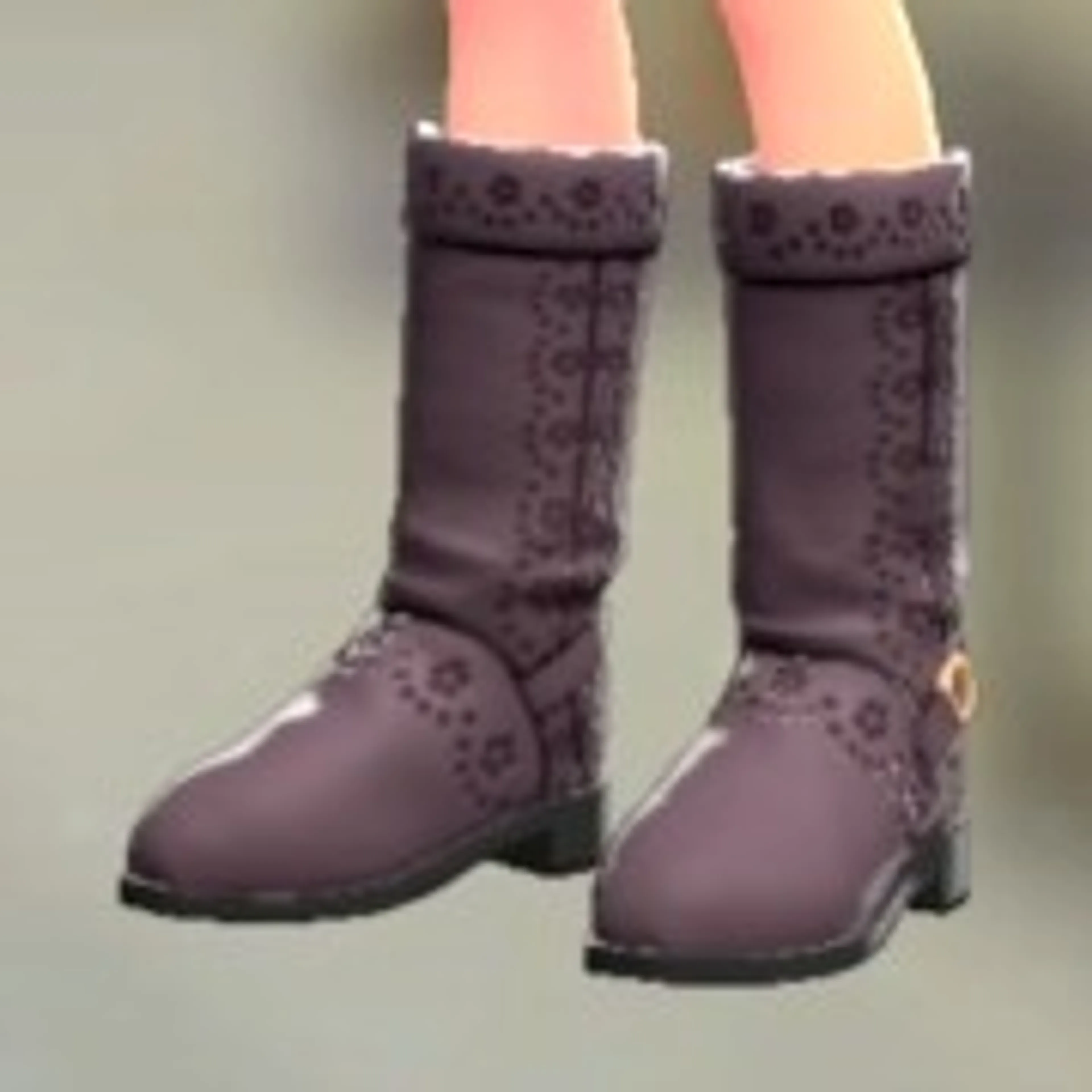 メタリオンロングブーツ - ココア