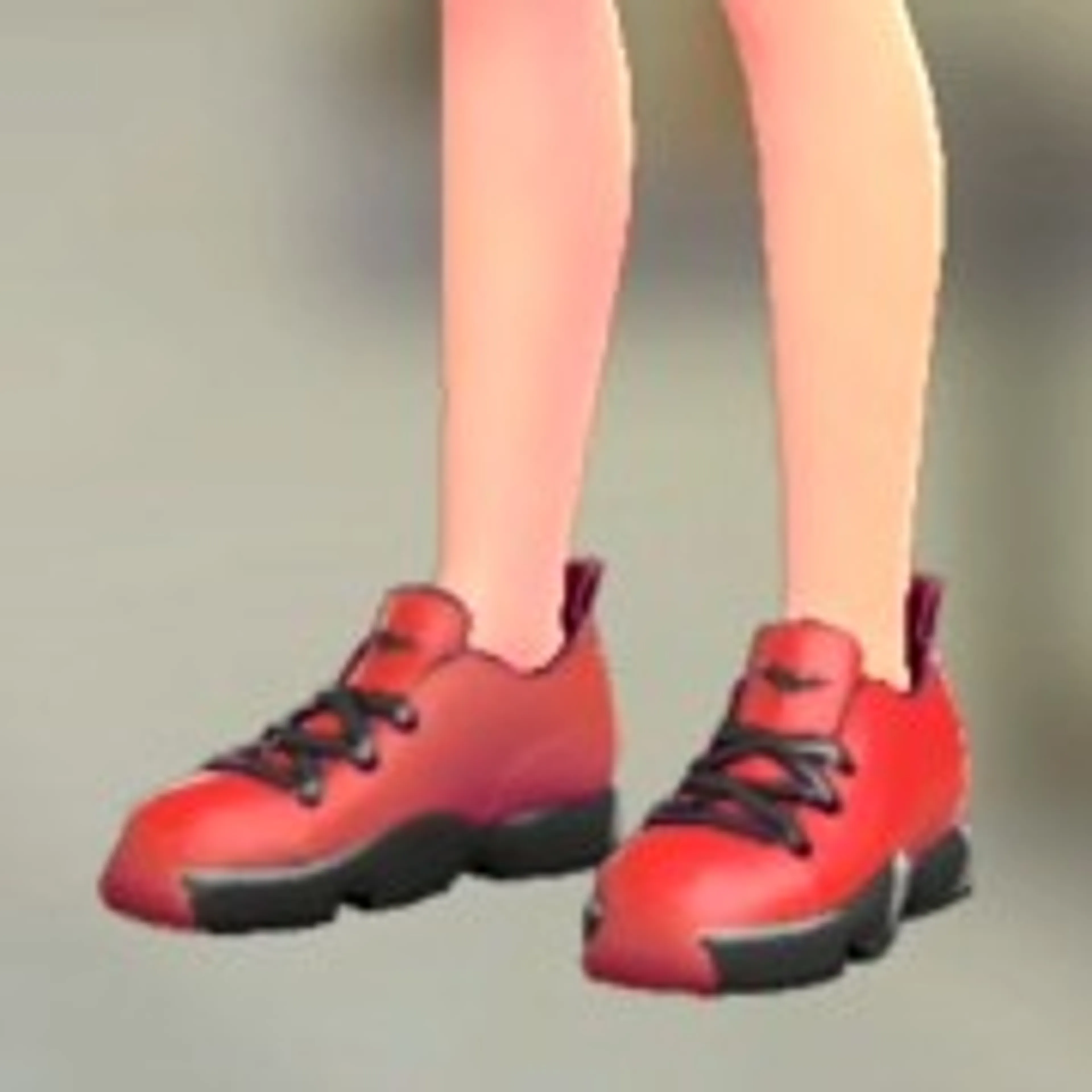 ミッドカットスニーカー - レッド×ブラック