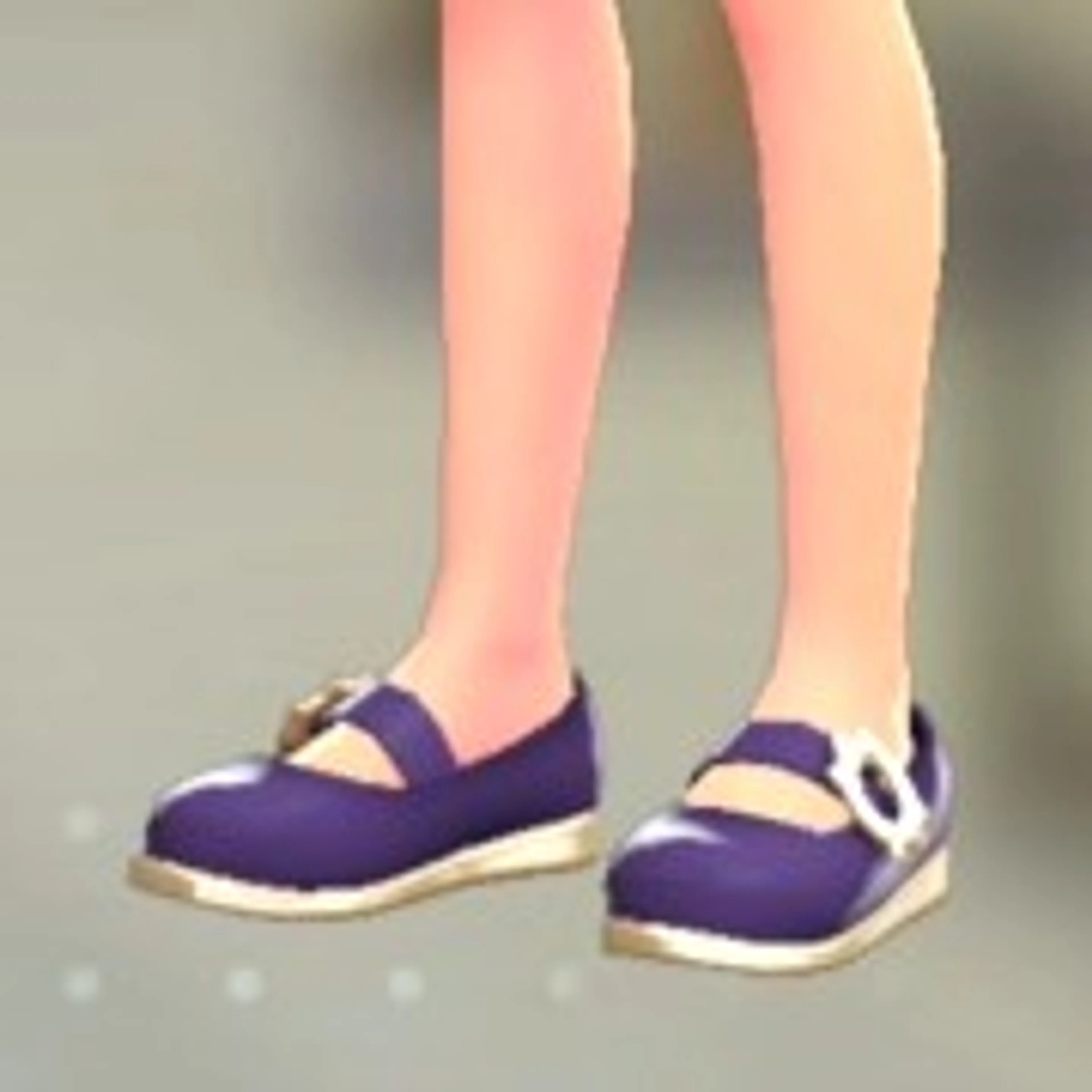 アクセントストラップパンプス - バイオレット