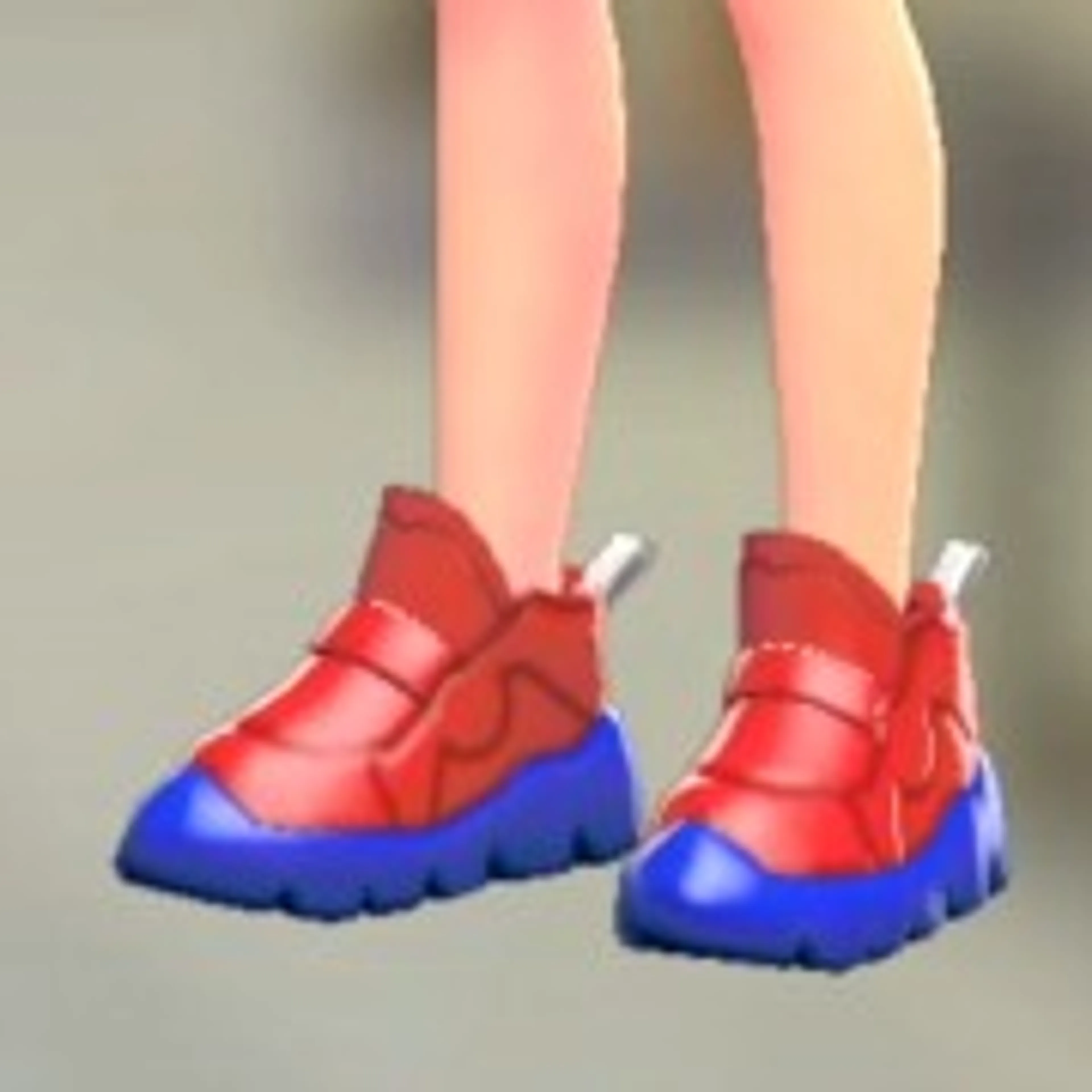 ボリュームソールスニーカー - レッド×ブルー