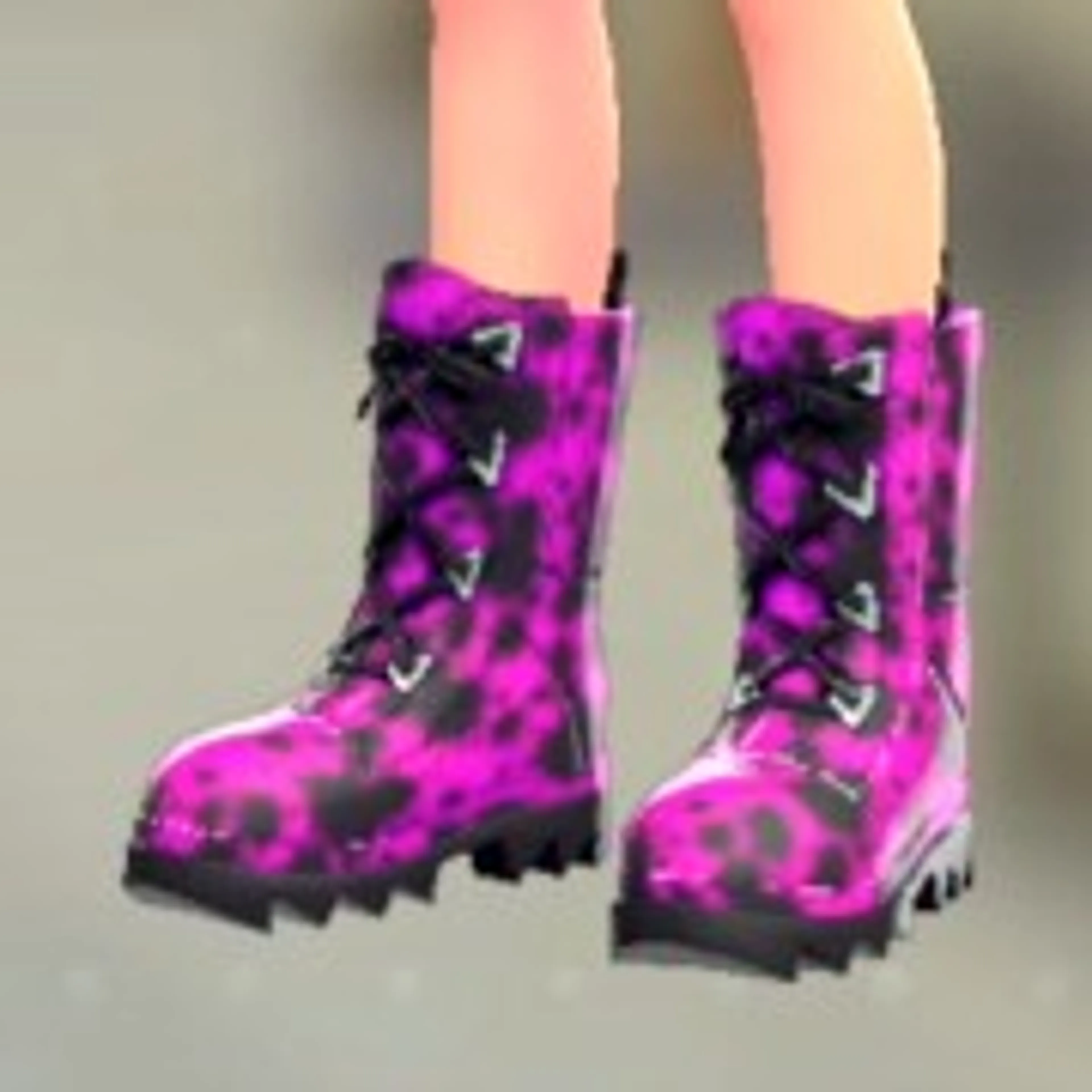 コンバットブーツ - スプラッシュピンク