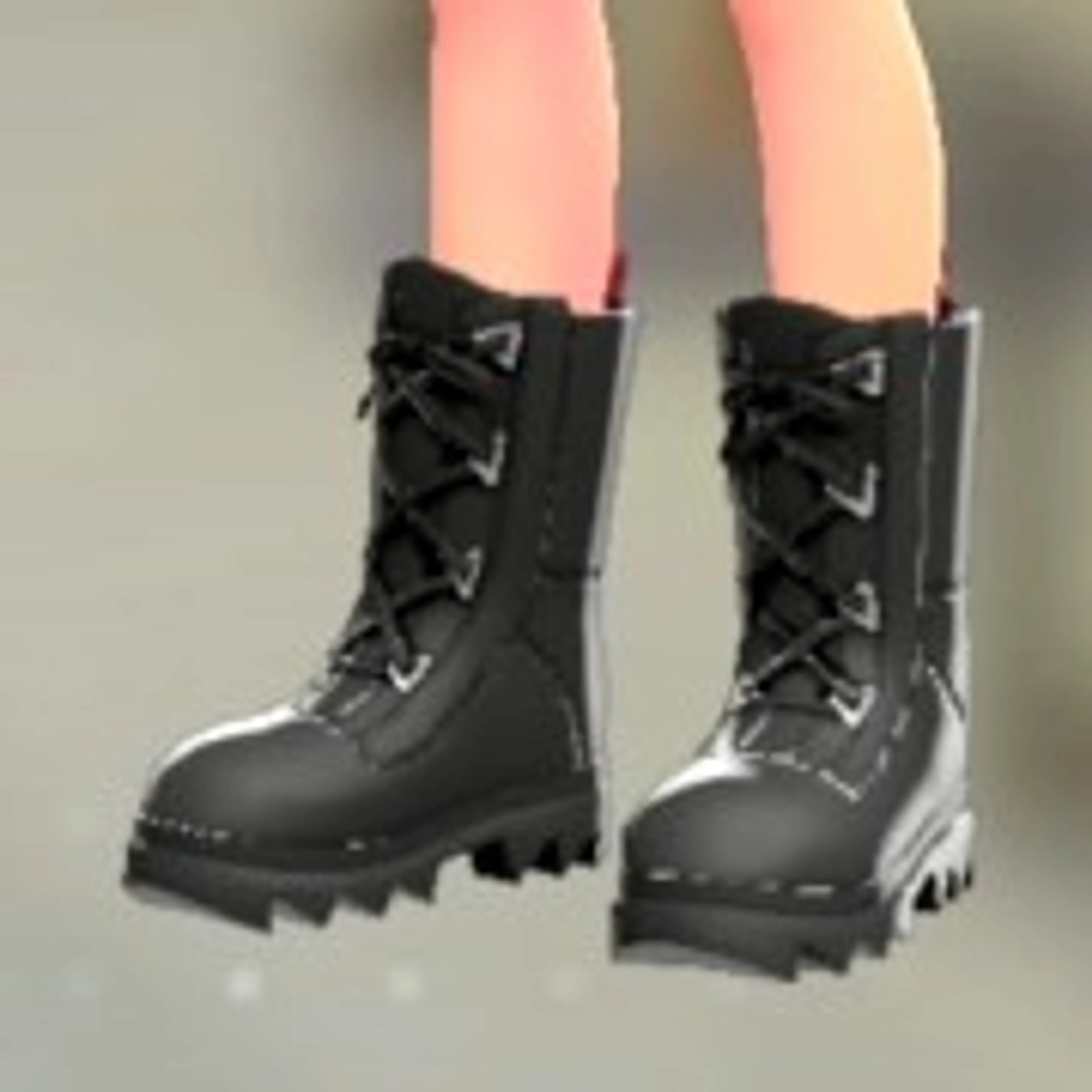 コンバットブーツ - ブラック×ブラック