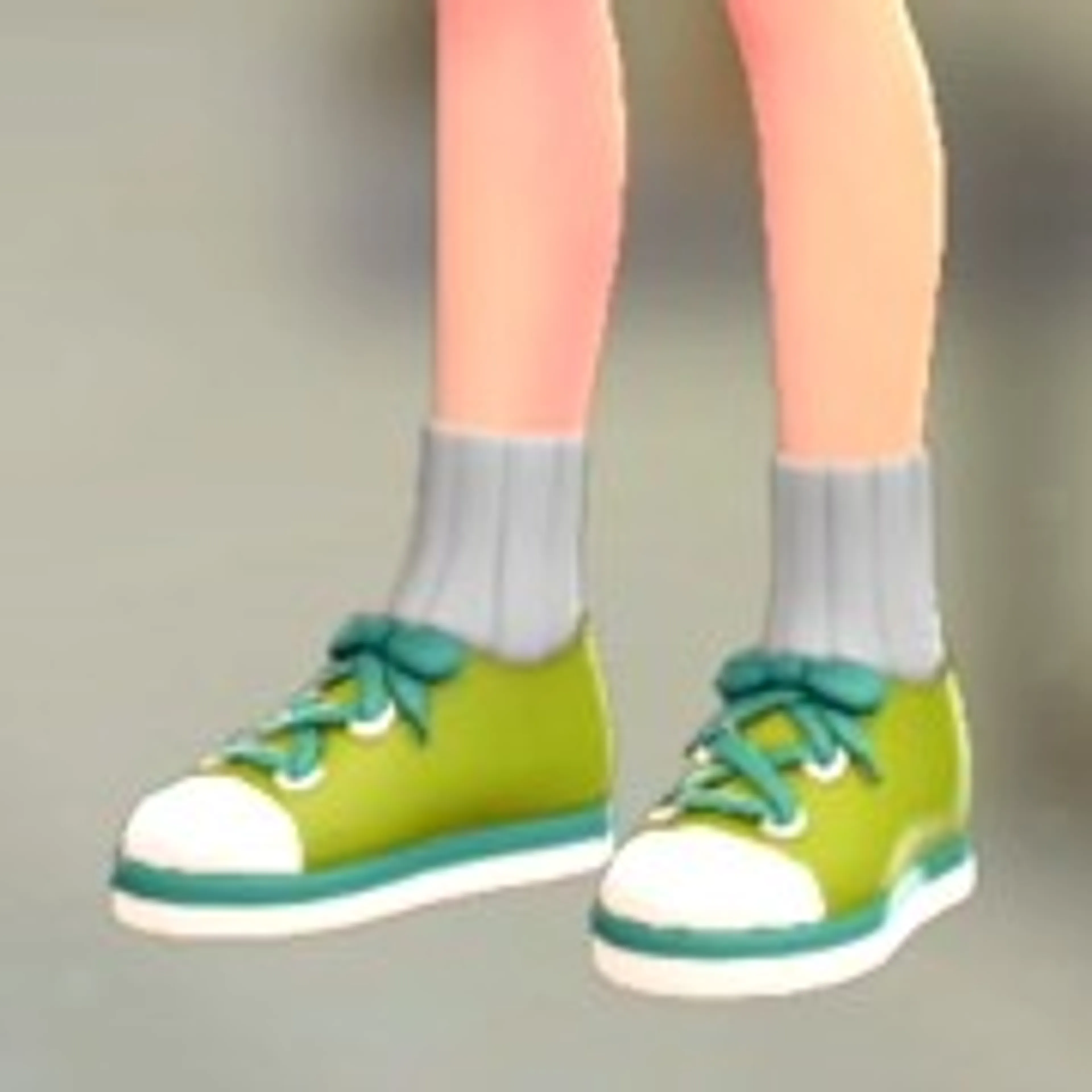 ソックススニーカー - ホワイト×グリーン