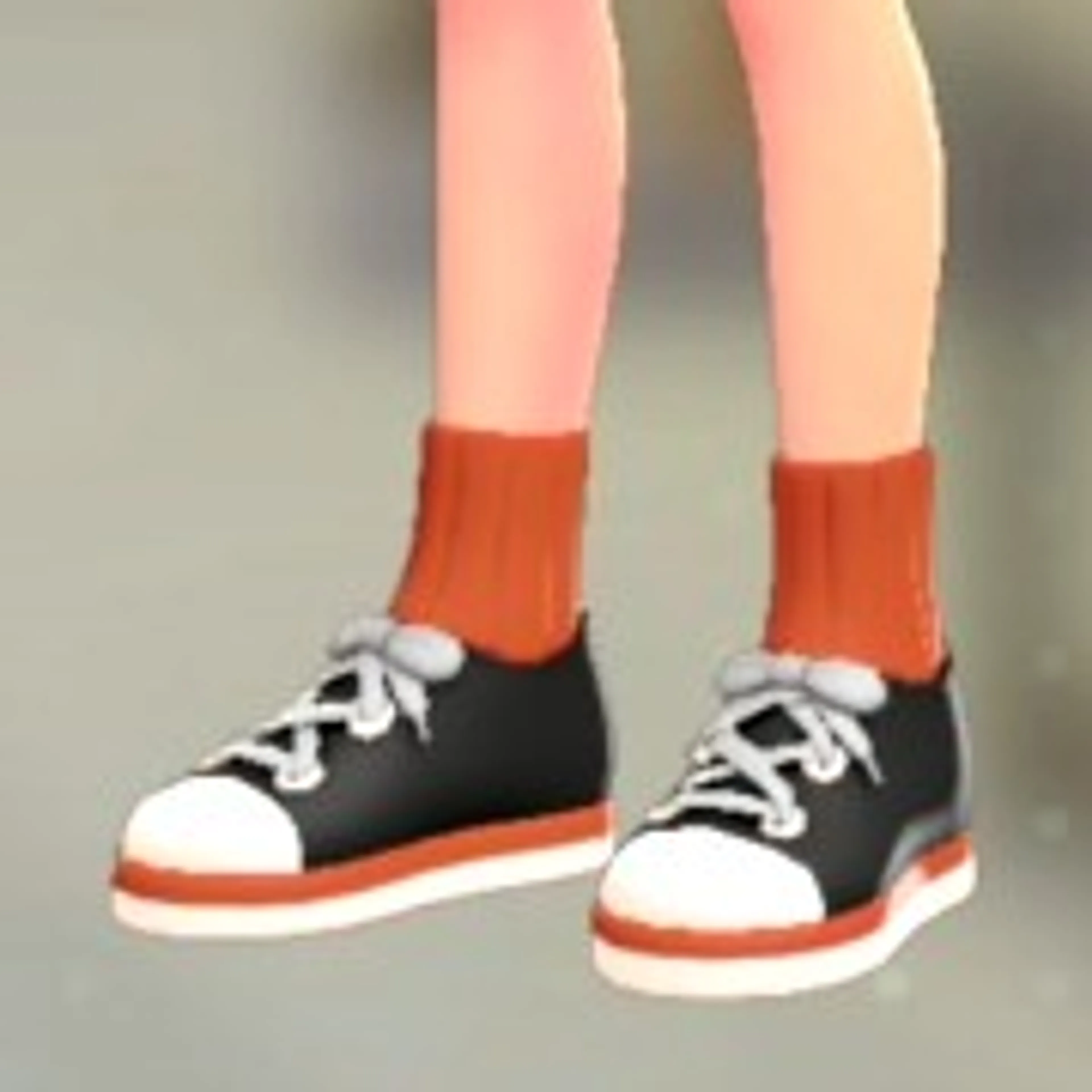 ソックススニーカー - オレンジ×ブラック