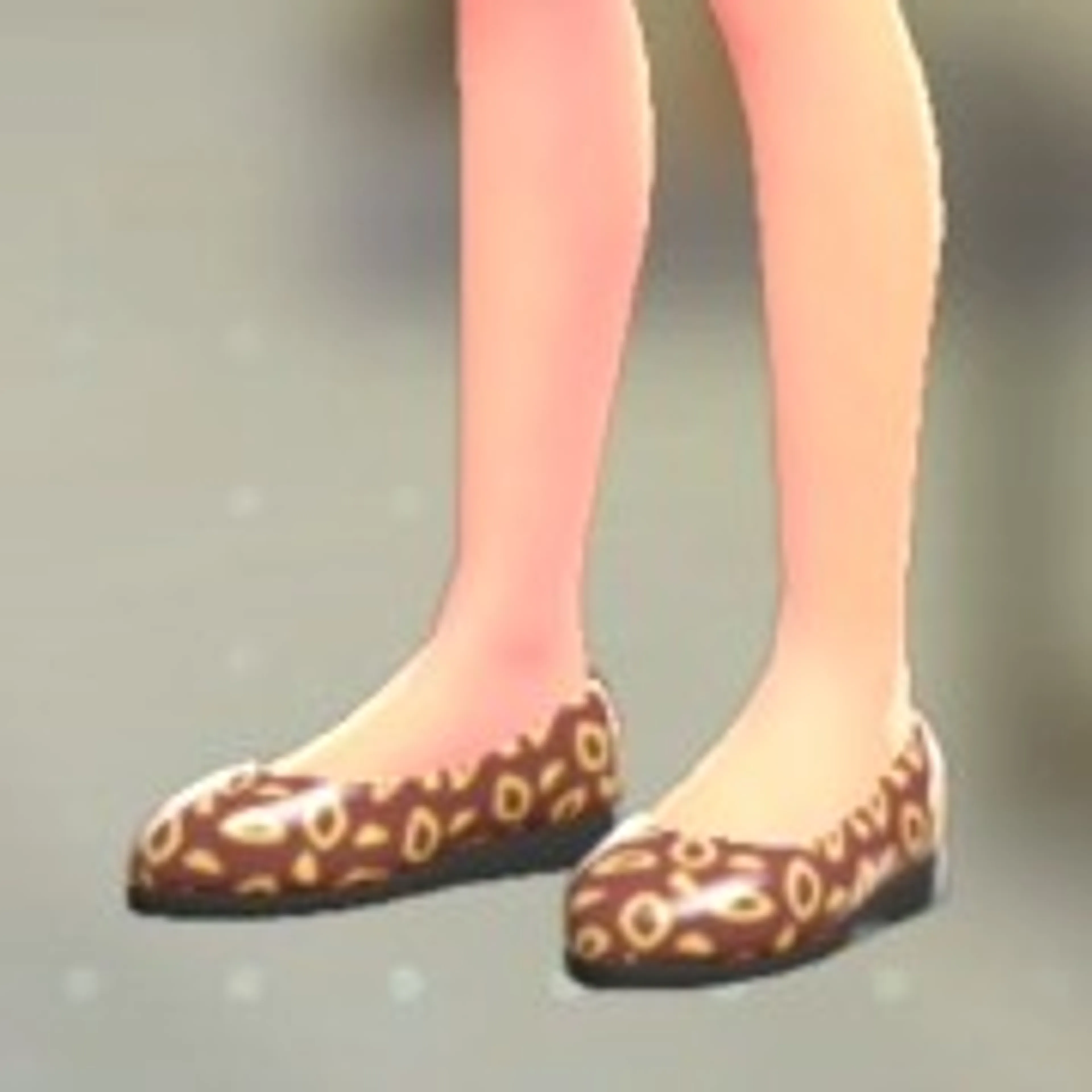 レパルダスがらパンプス - ブラウン