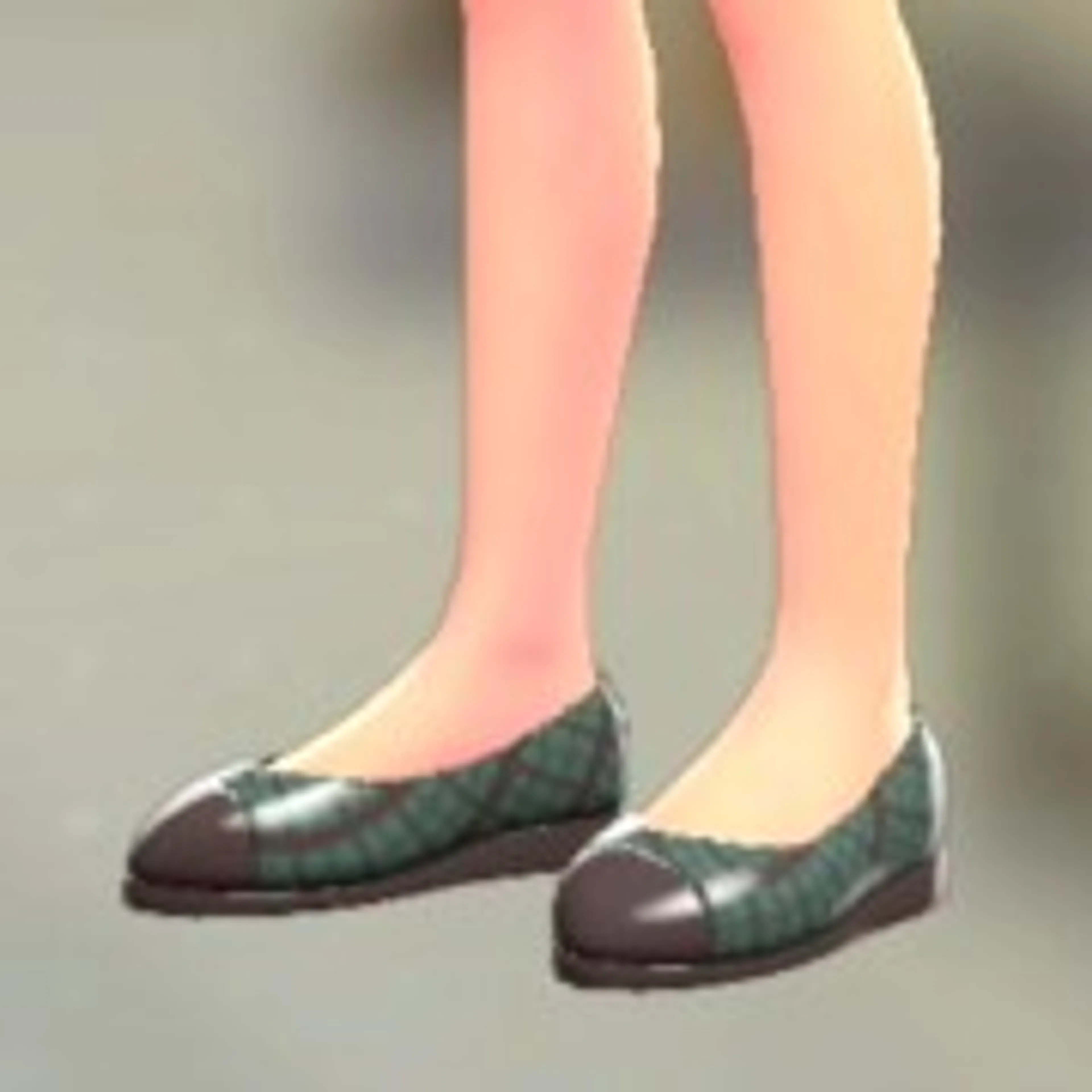 チェックがらパンプス - ブレイブリーグリーン