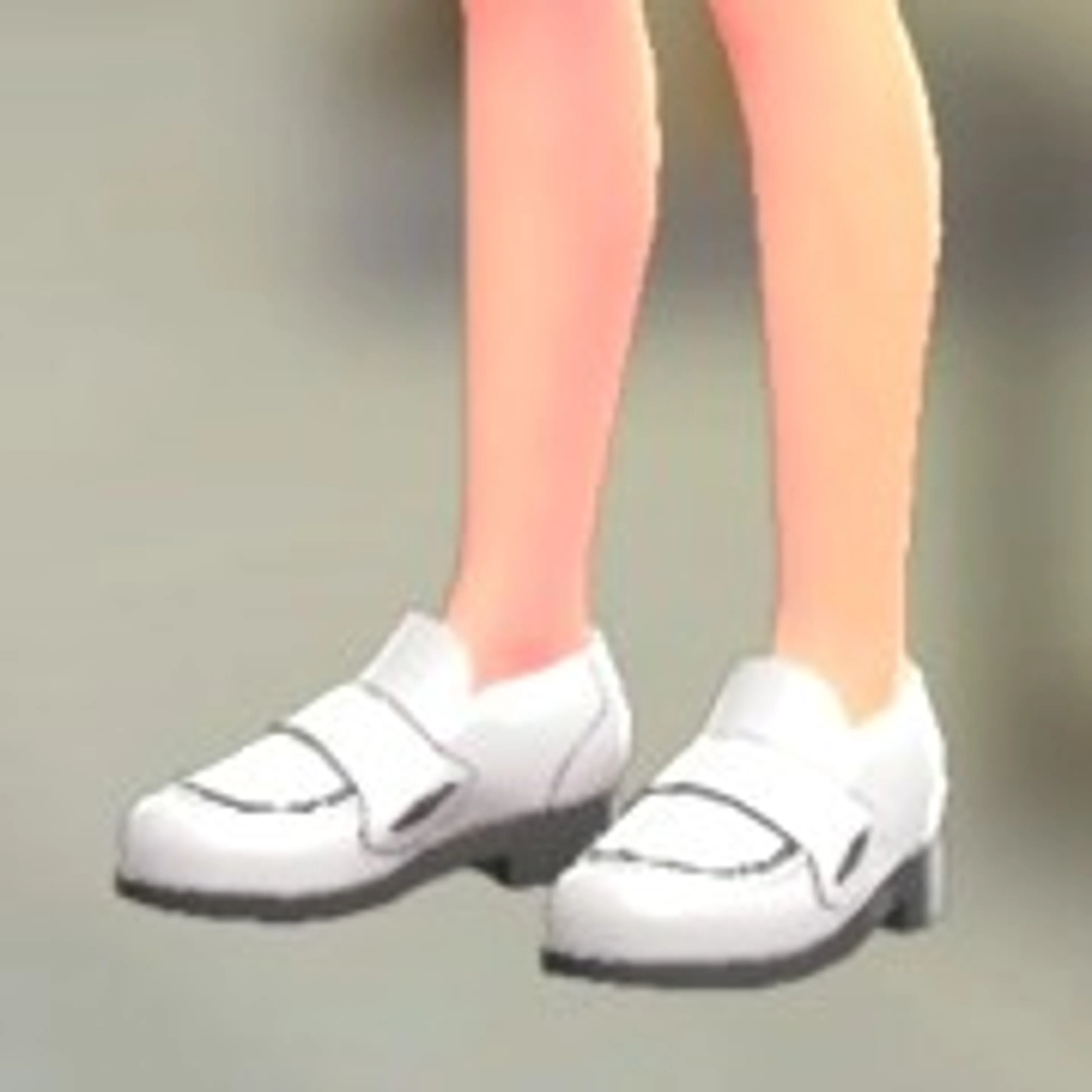 レザーローファー - ホワイト