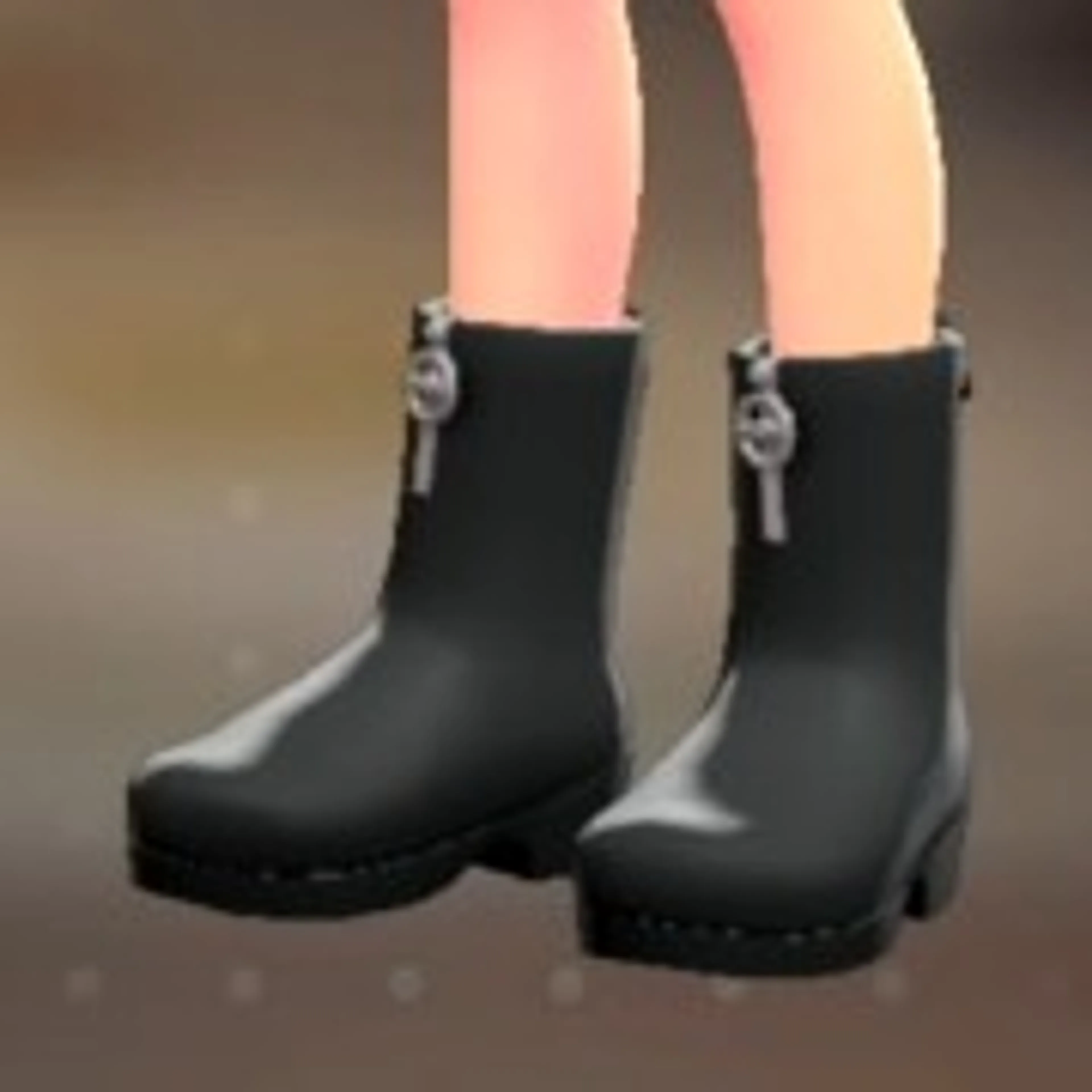 ミドルブーツ - ブラック