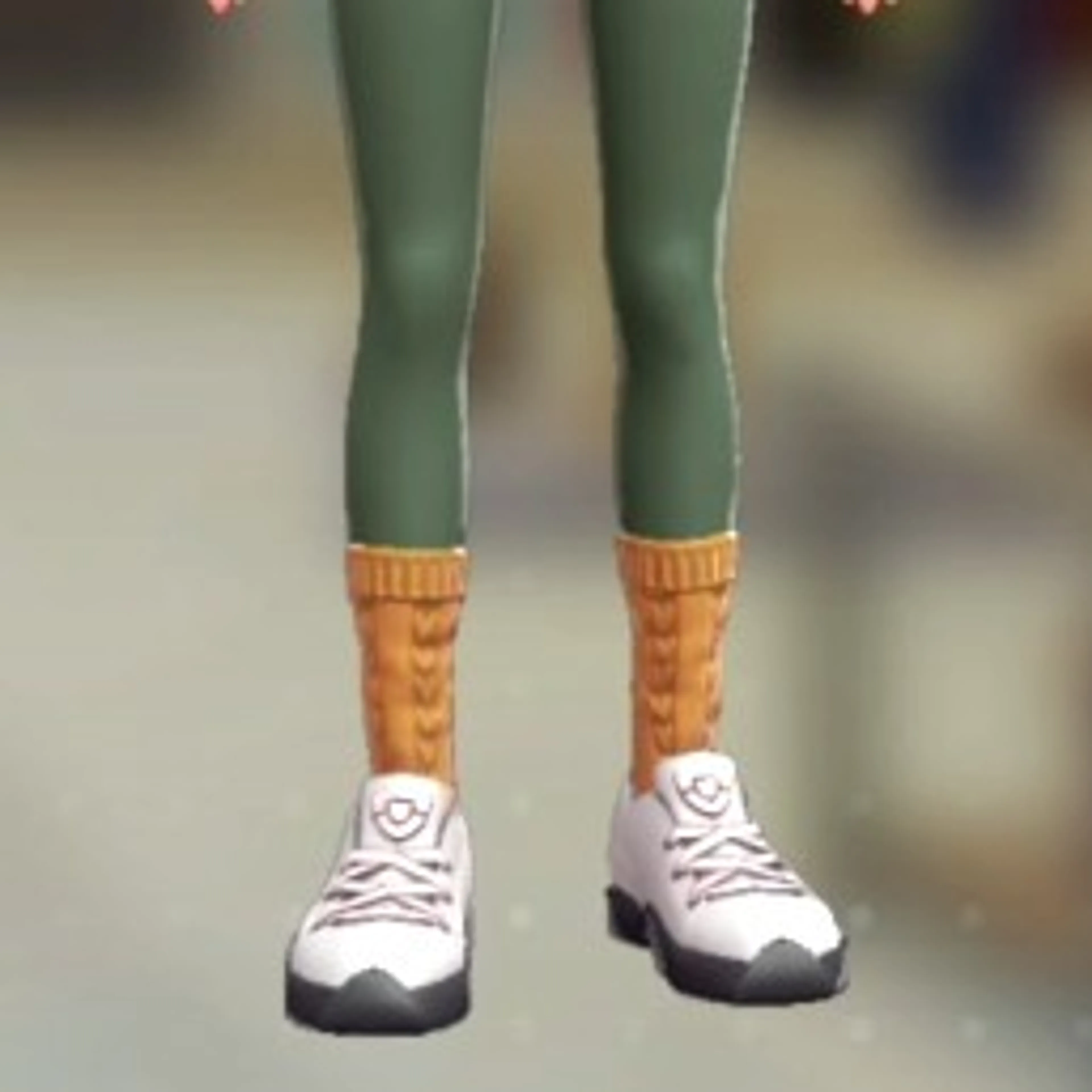 ソックス&タイツセット - リブあみイエロー グリーン