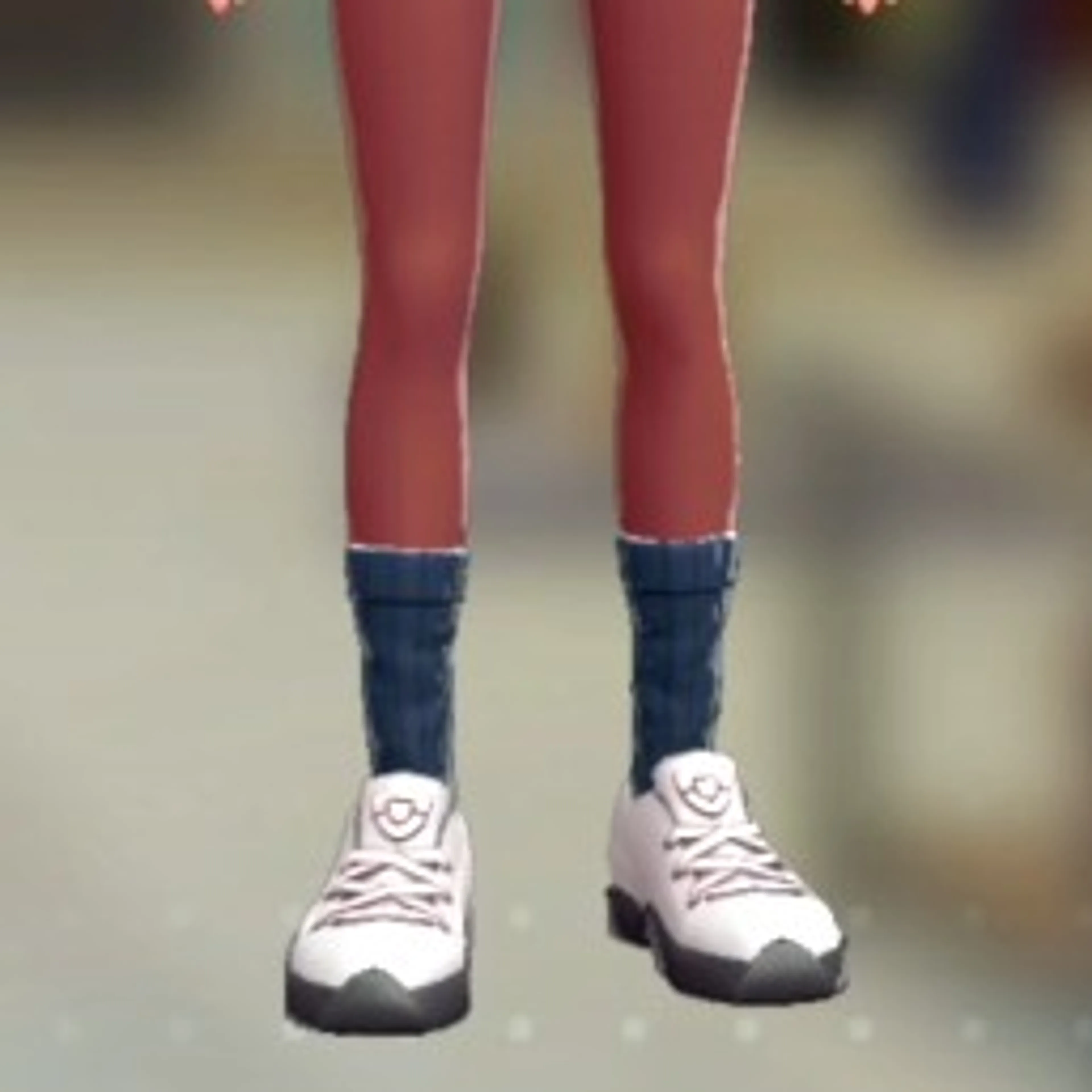 ソックス&タイツセット - リブあみネイビー レッド