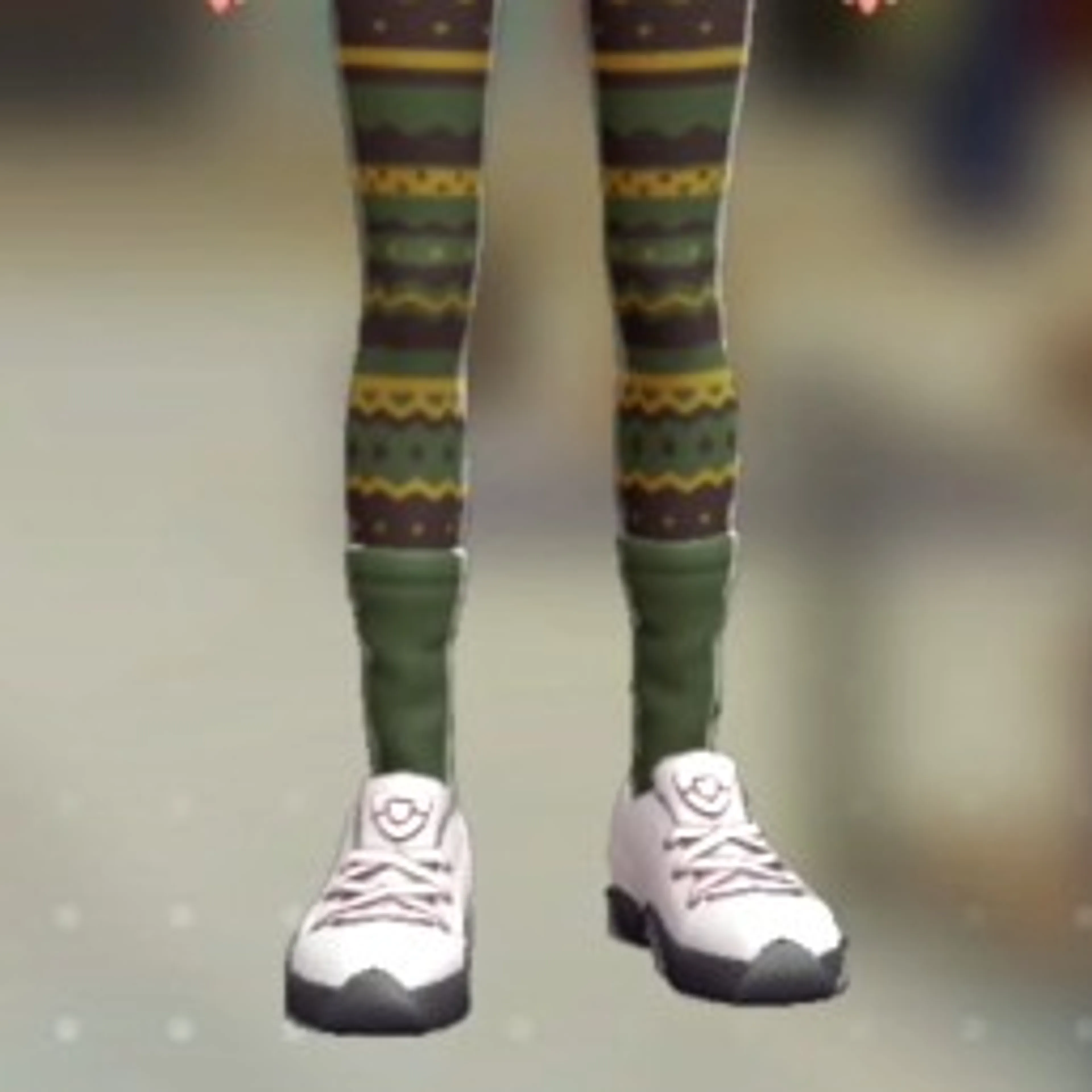 がらタイツ&ソックスセット - ジオメトリーグリーン グリーン