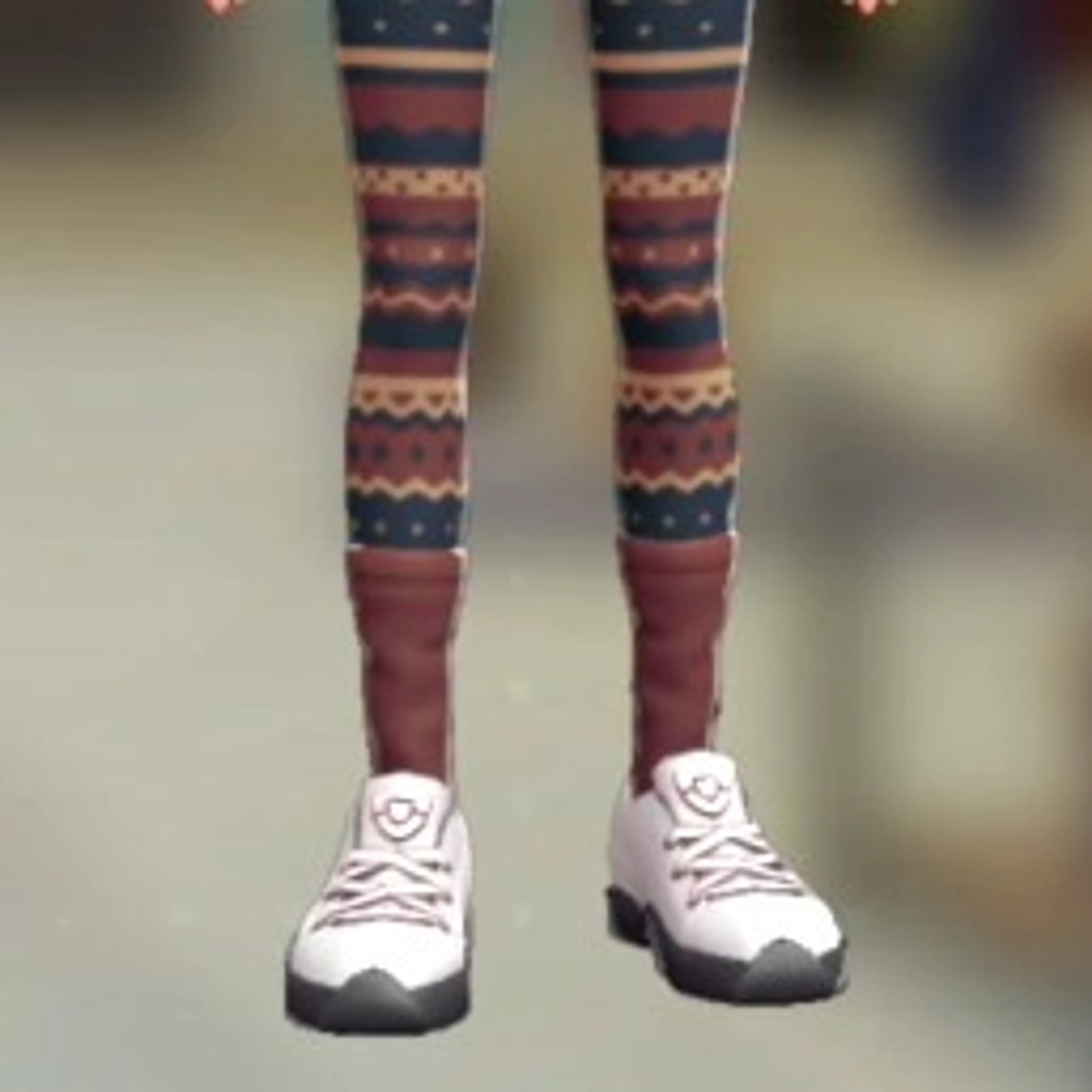 がらタイツ&ソックスセット - ジオメトリーレッド レッド