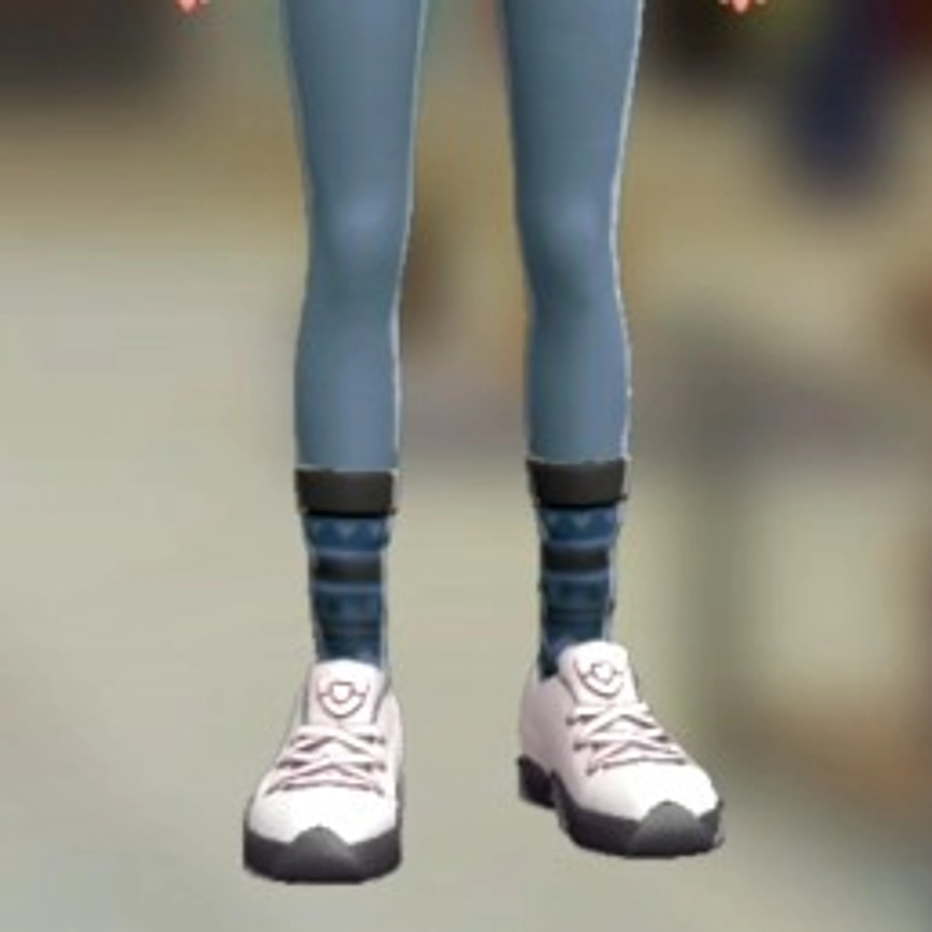 ソックス&タイツセット - ジオメトリーブルー ライトブルー