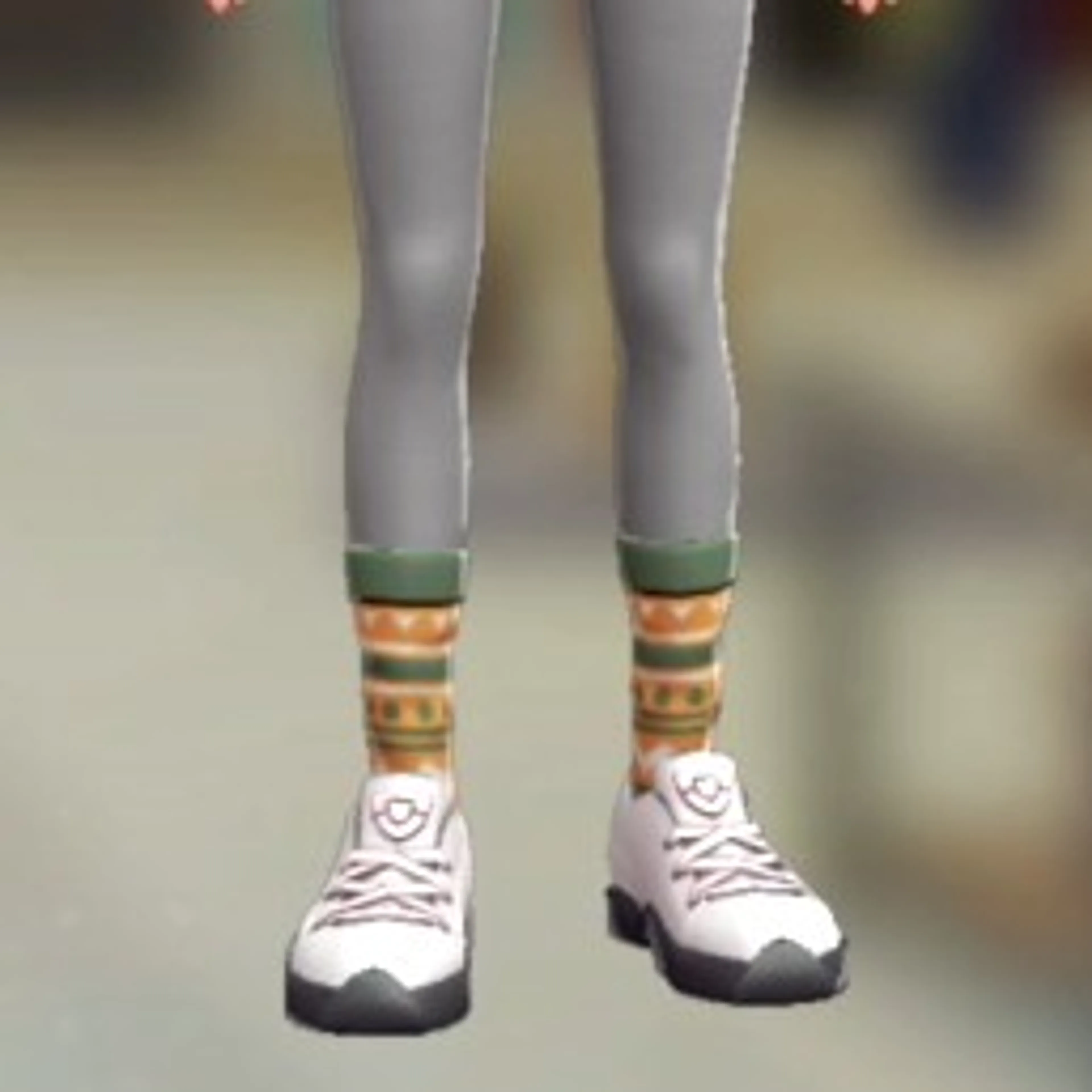 ソックス&タイツセット - ジオメトリーイエロー ライトグレー