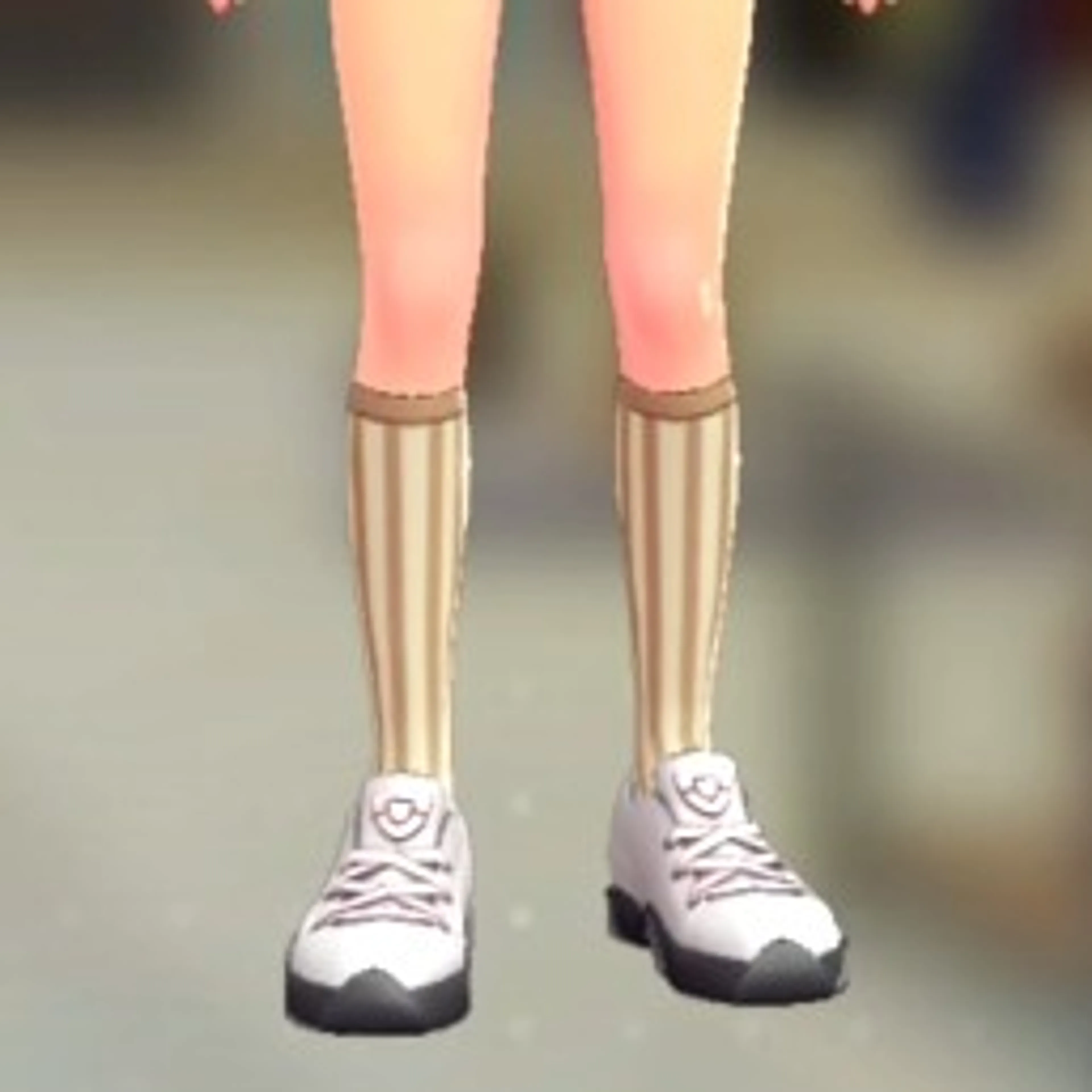 ストライプハイソックス - アイボリー