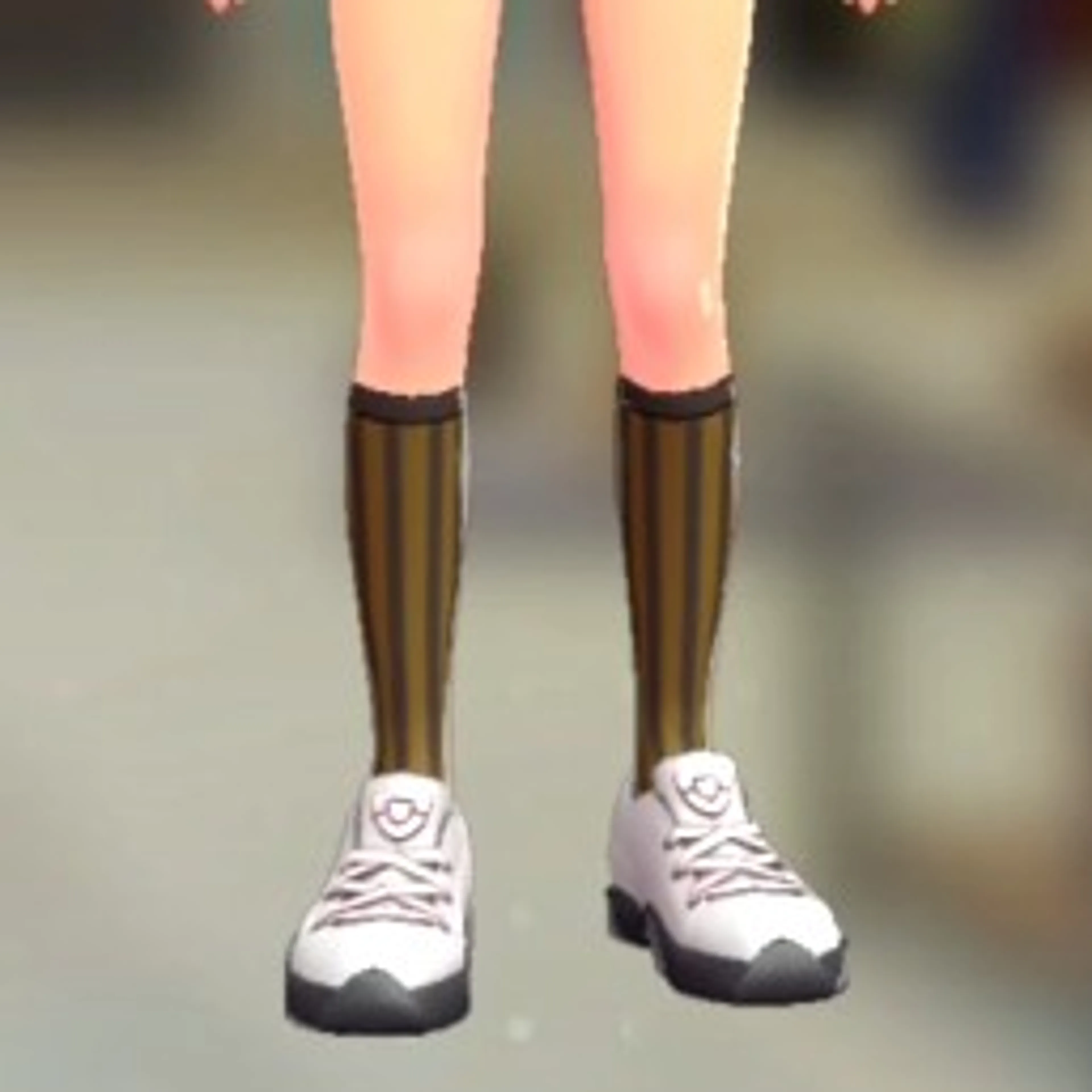 ストライプハイソックス - オーカー