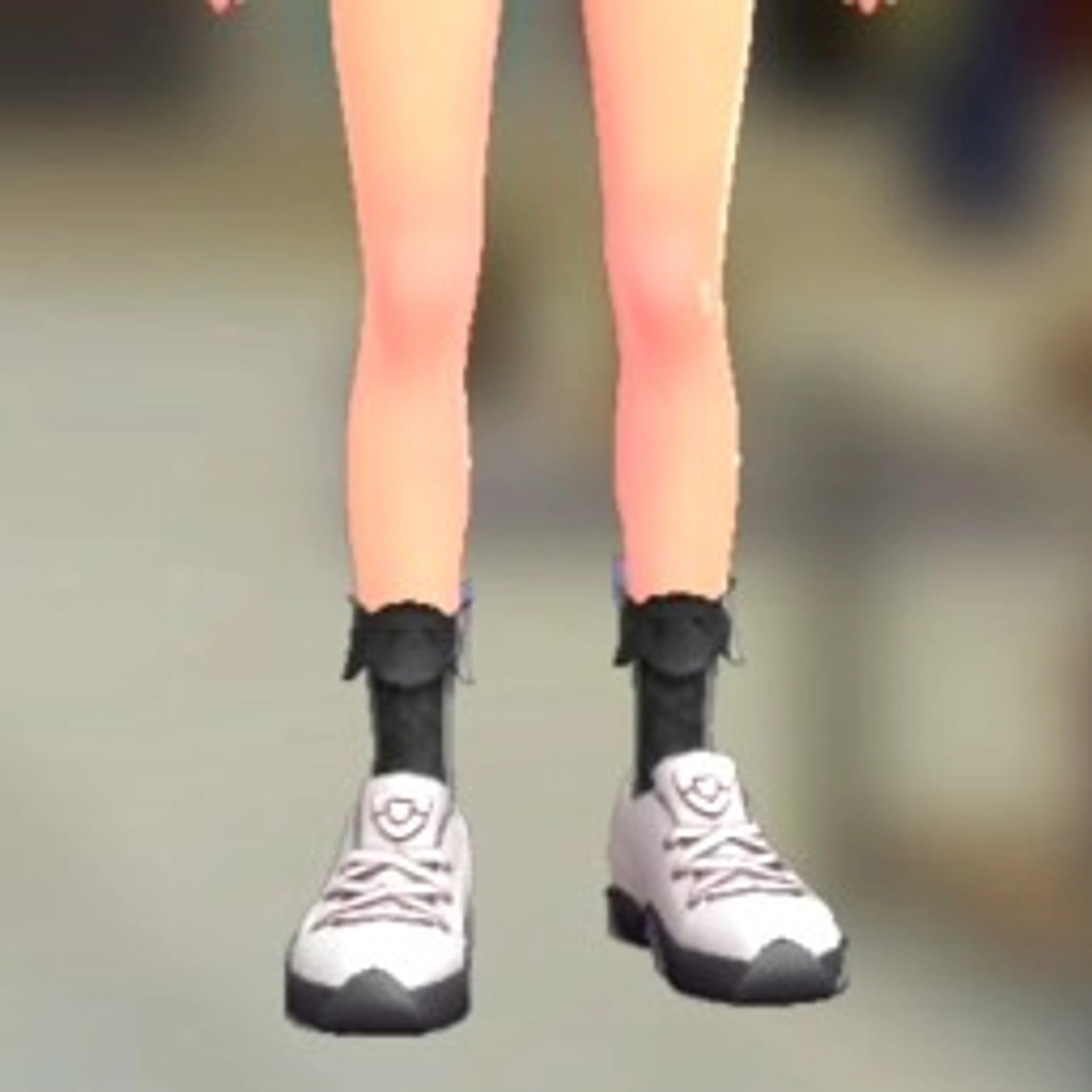 レースリボンソックス - ブラックフラワー