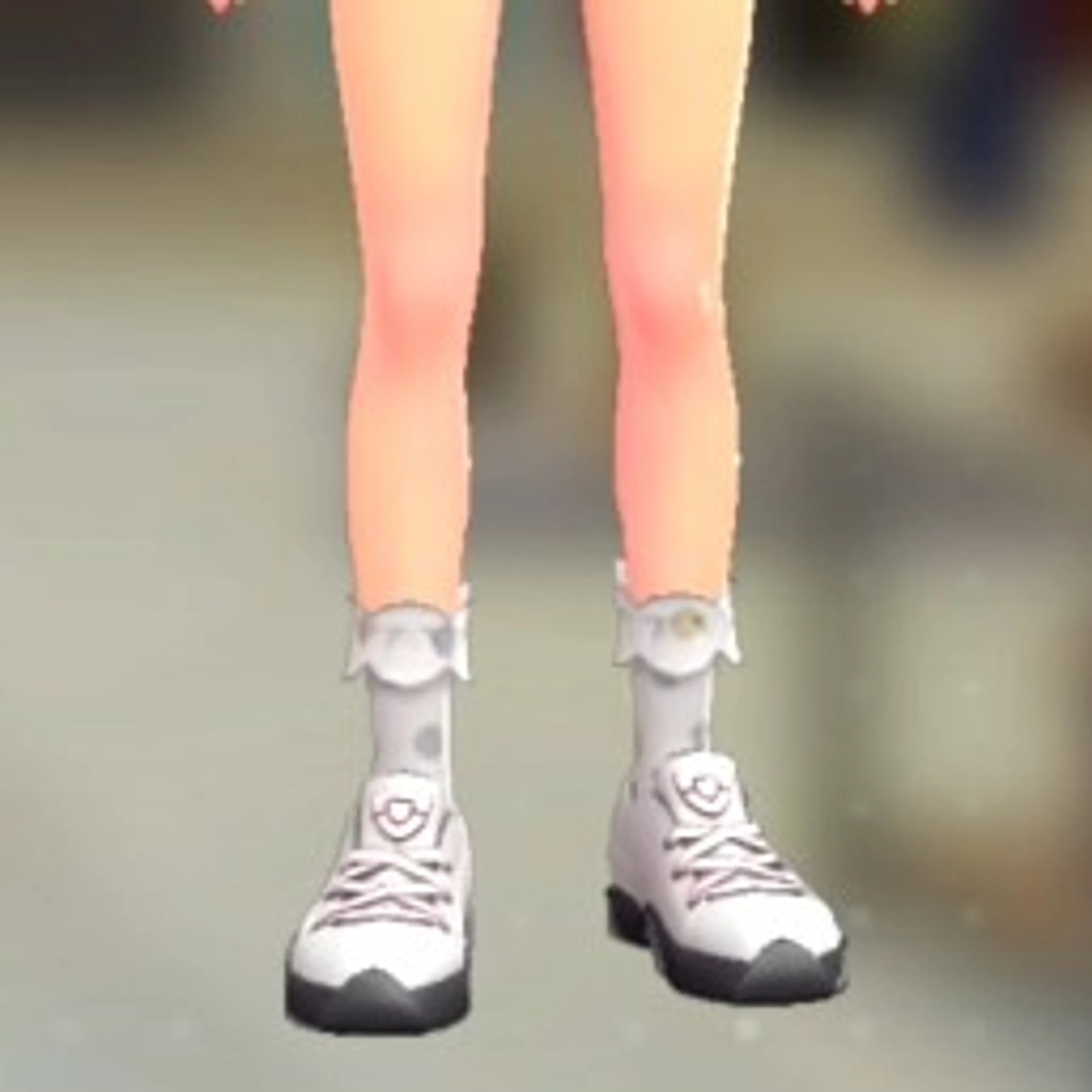 ドットリボンソックス - ホワイト×ベージュ