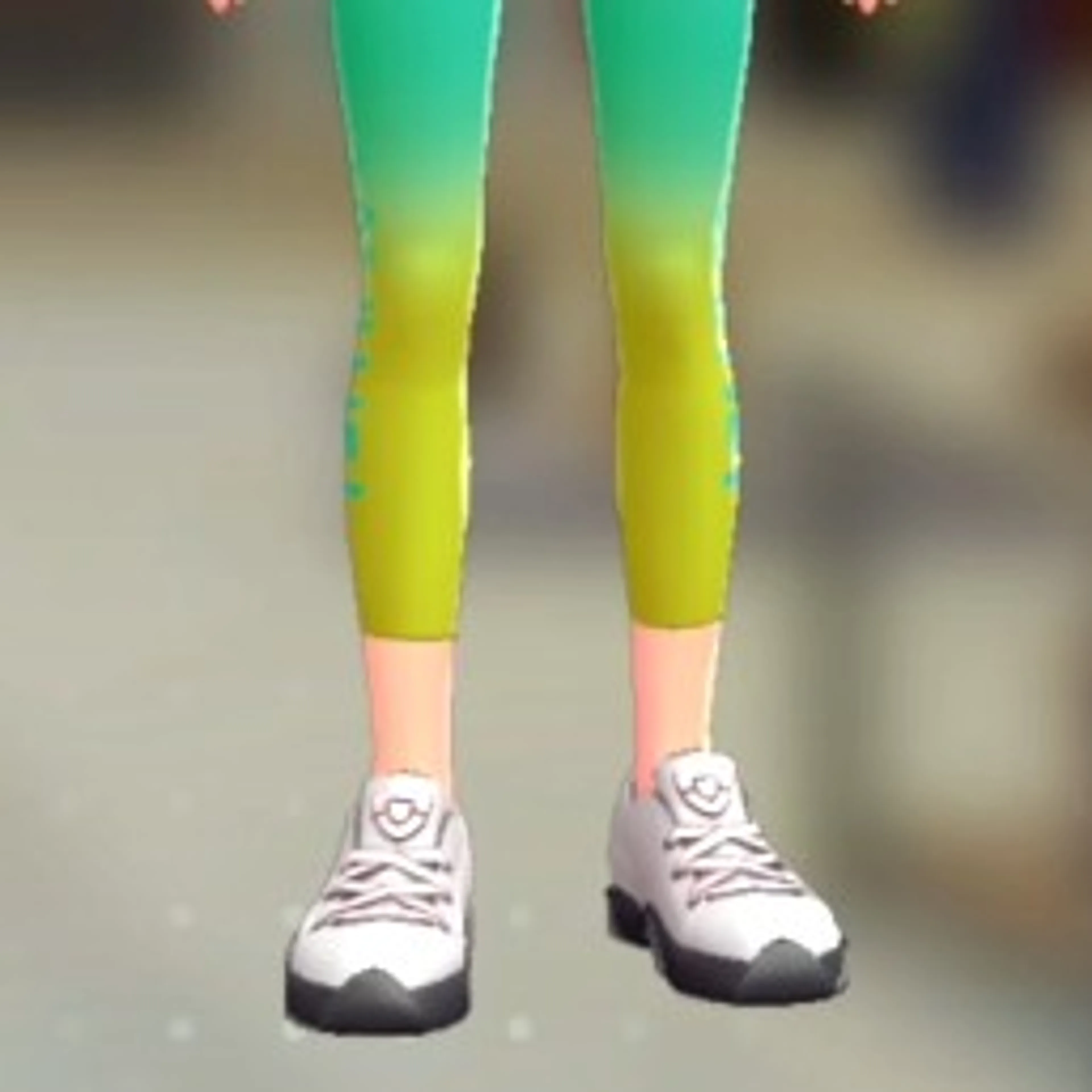 グラデ8分丈レギンス - ピンク×グレー