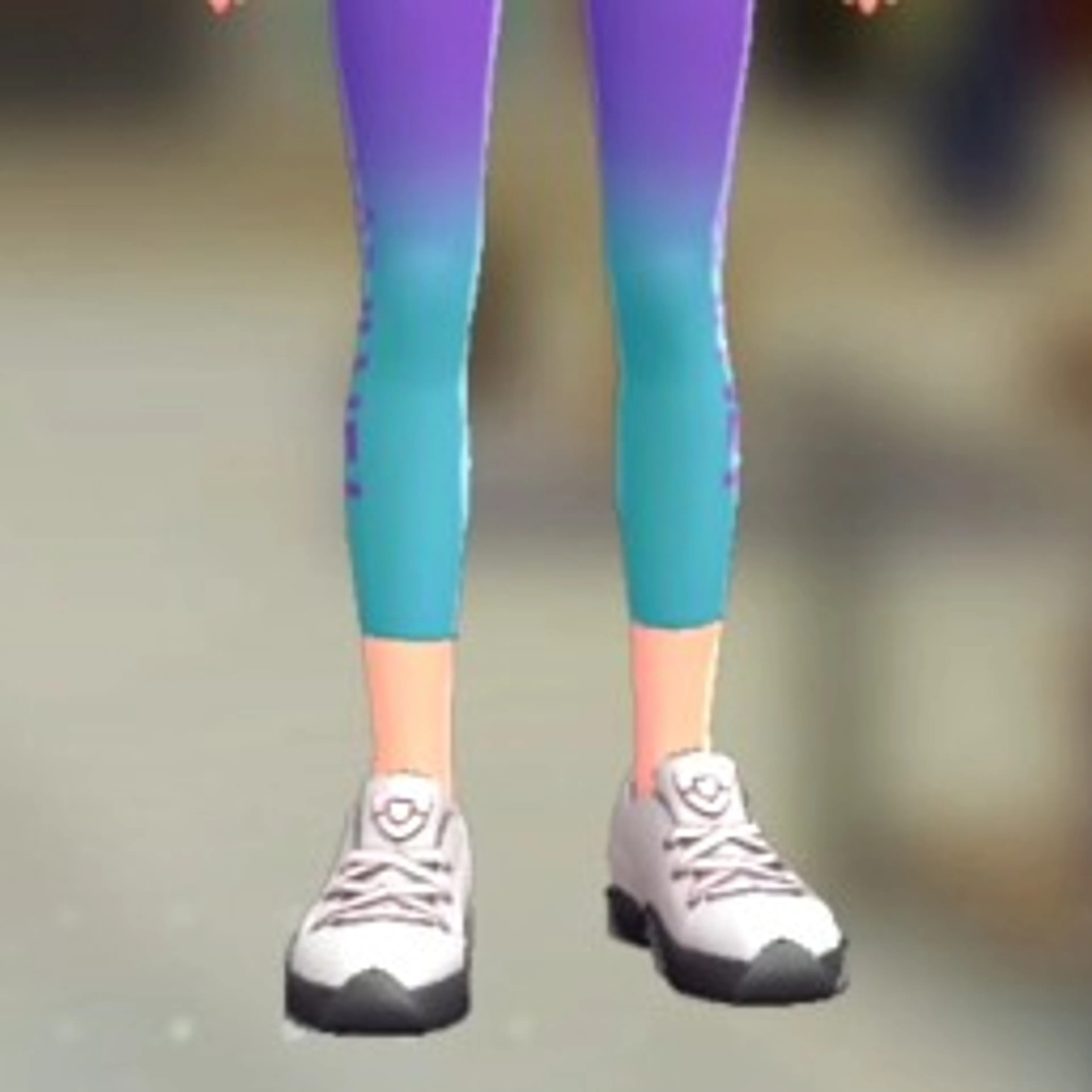 グラデ8分丈レギンス - パープル×ブルー