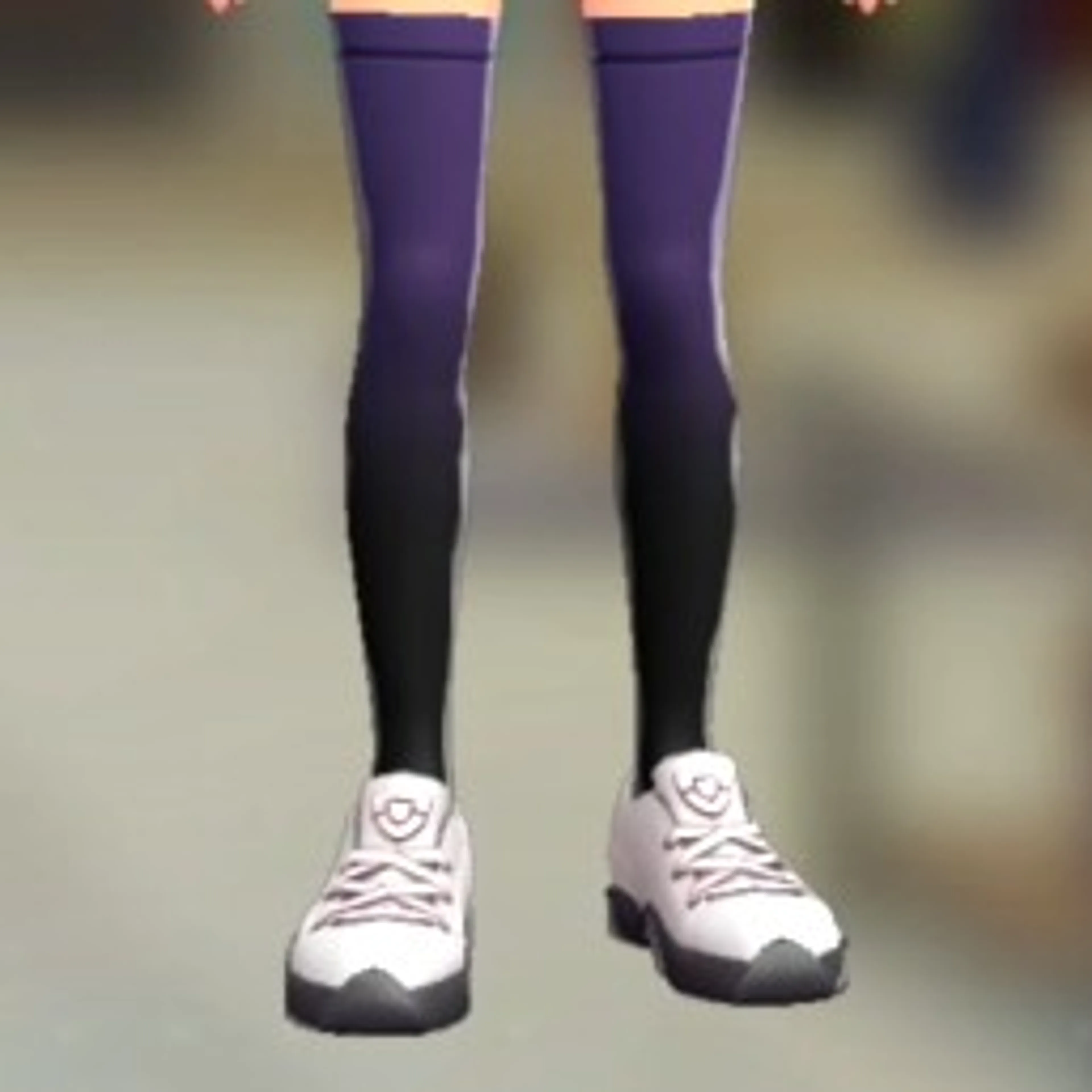 グラデサイハイソックス - パープル×ブラック