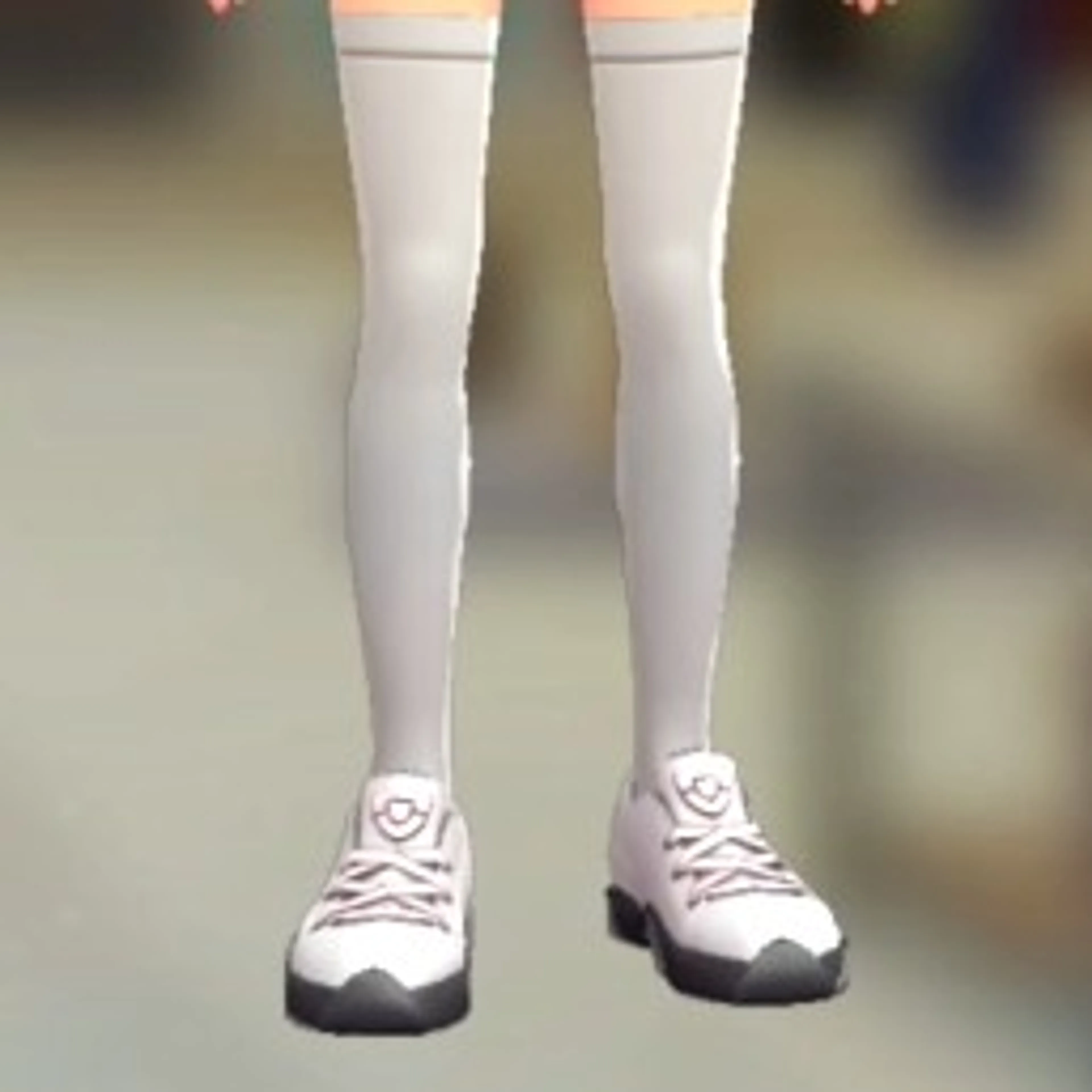 グラデサイハイソックス - ホワイト×グレー