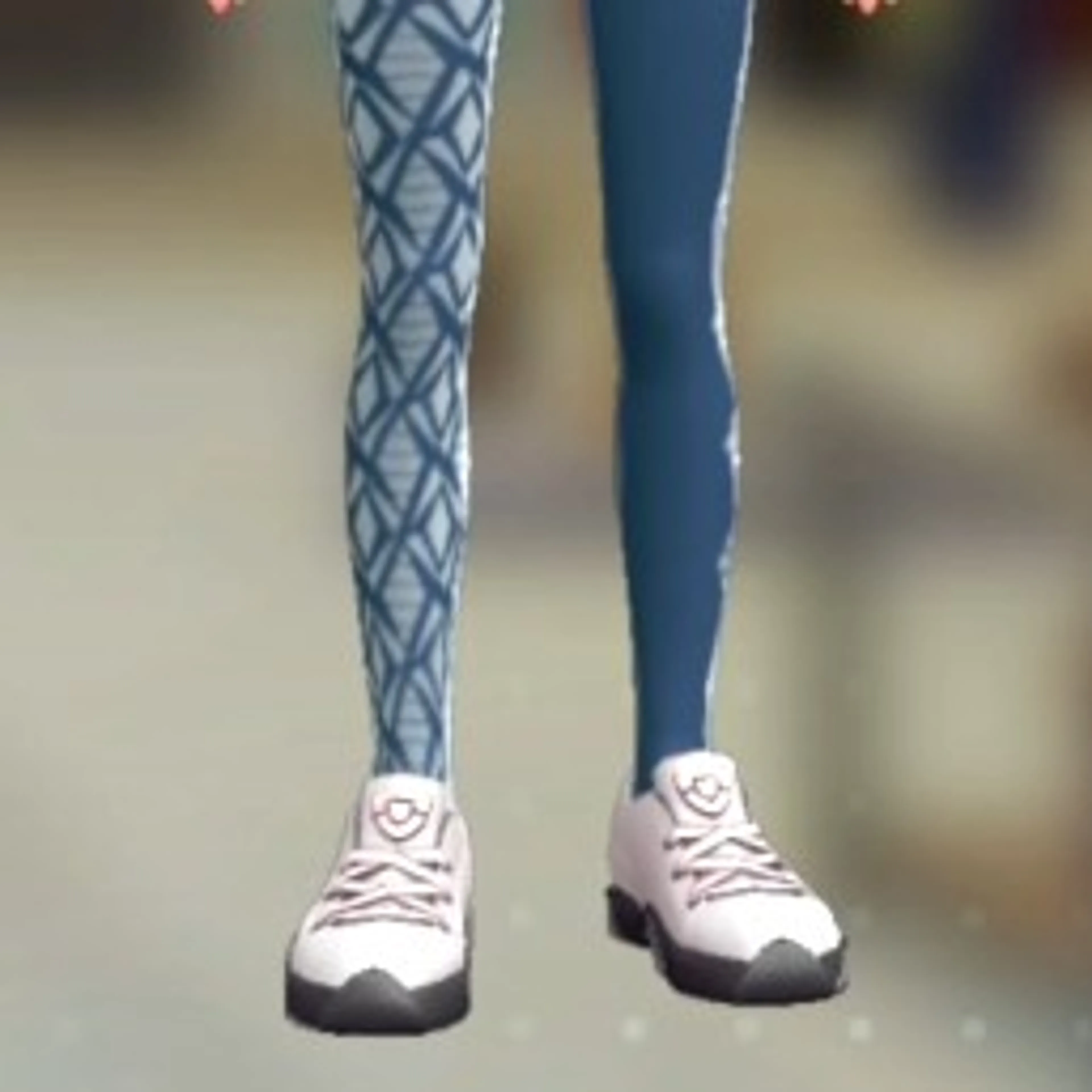 アシメデザインタイツ - クレベースブルー