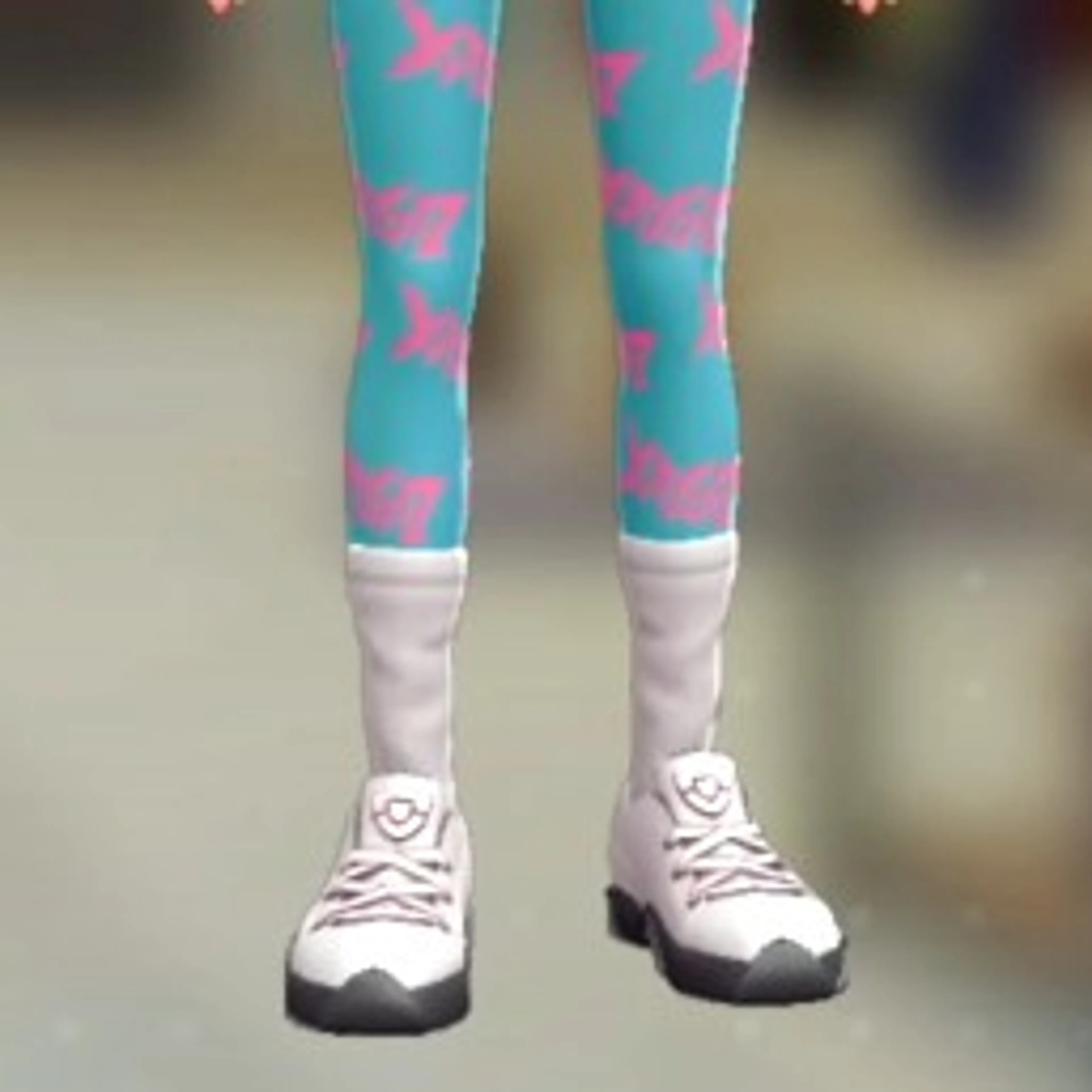 がらタイツ&ソックスセット - グラフィティブルー ホワイト