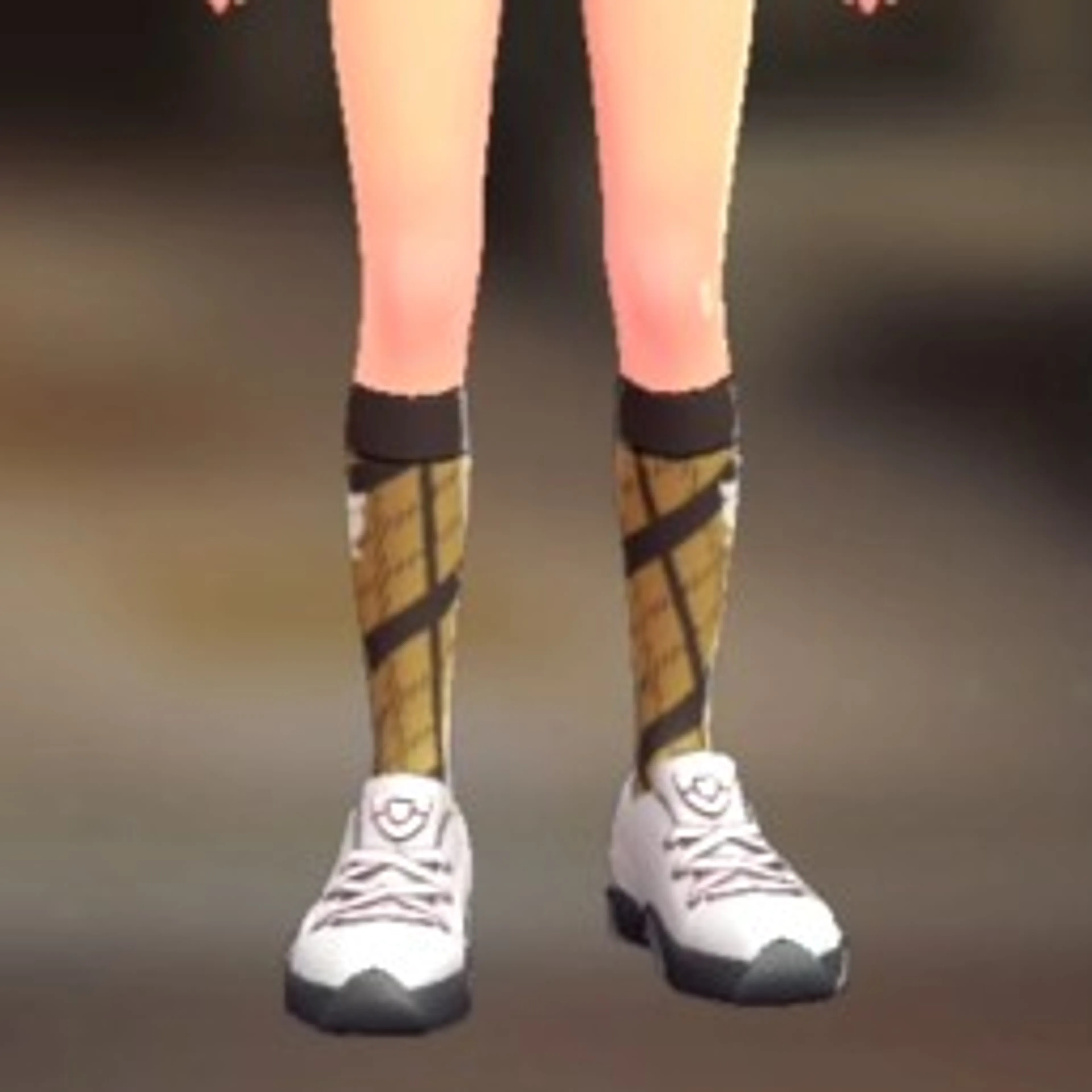 チェックがらハイソックス - ブレイブリーキャメル