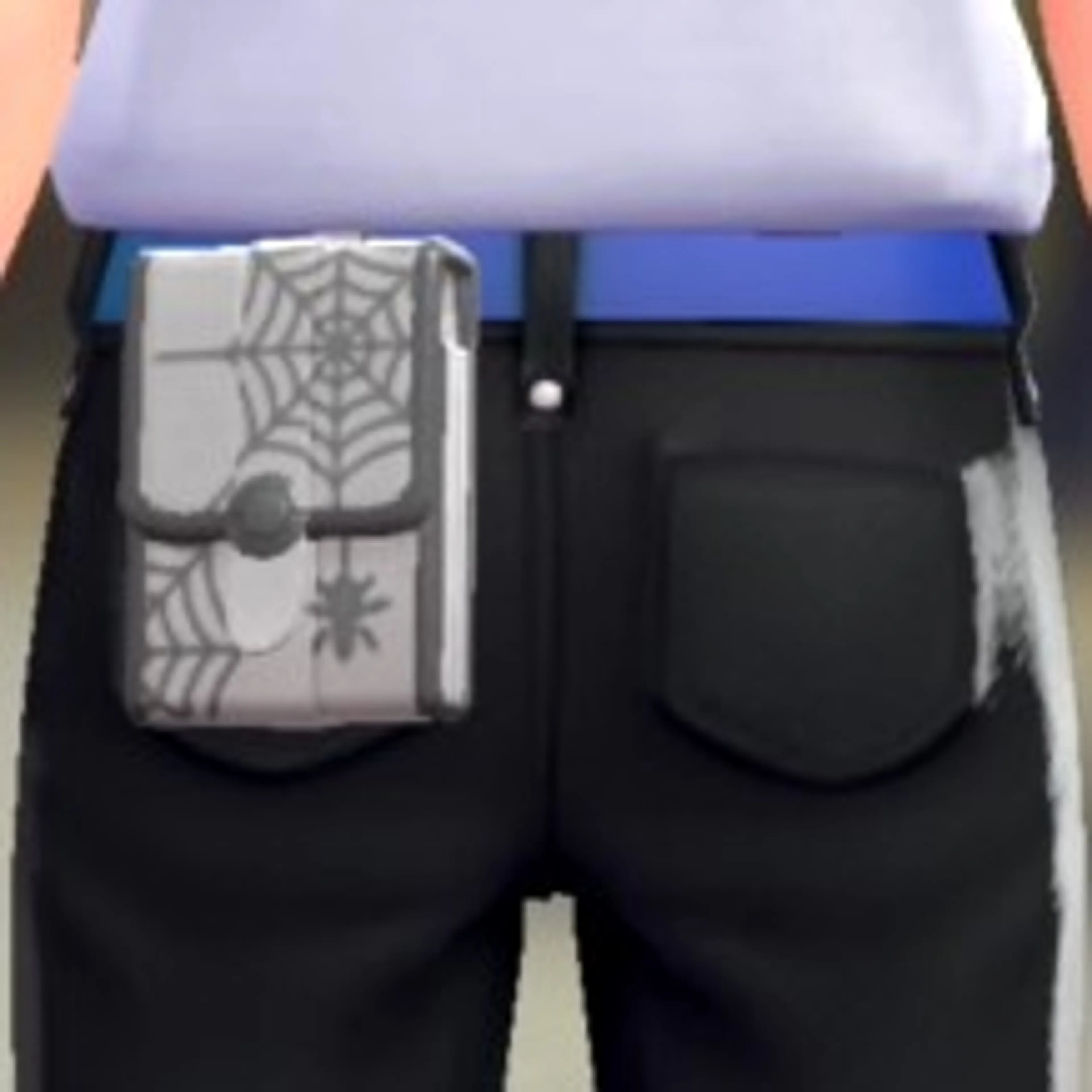 くものすスクエアポーチ - ホワイト