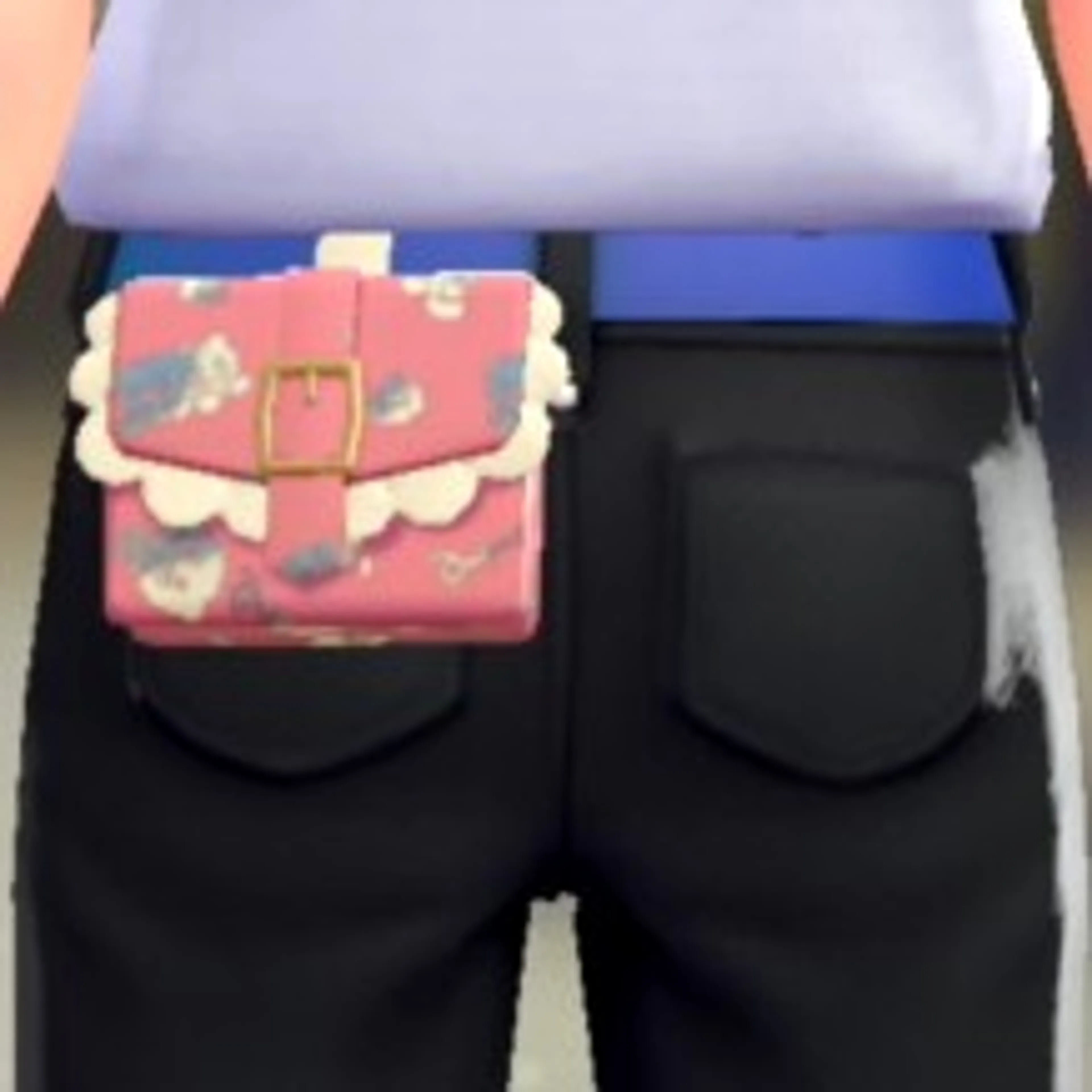 パターンフリルポーチ - スイートピンク