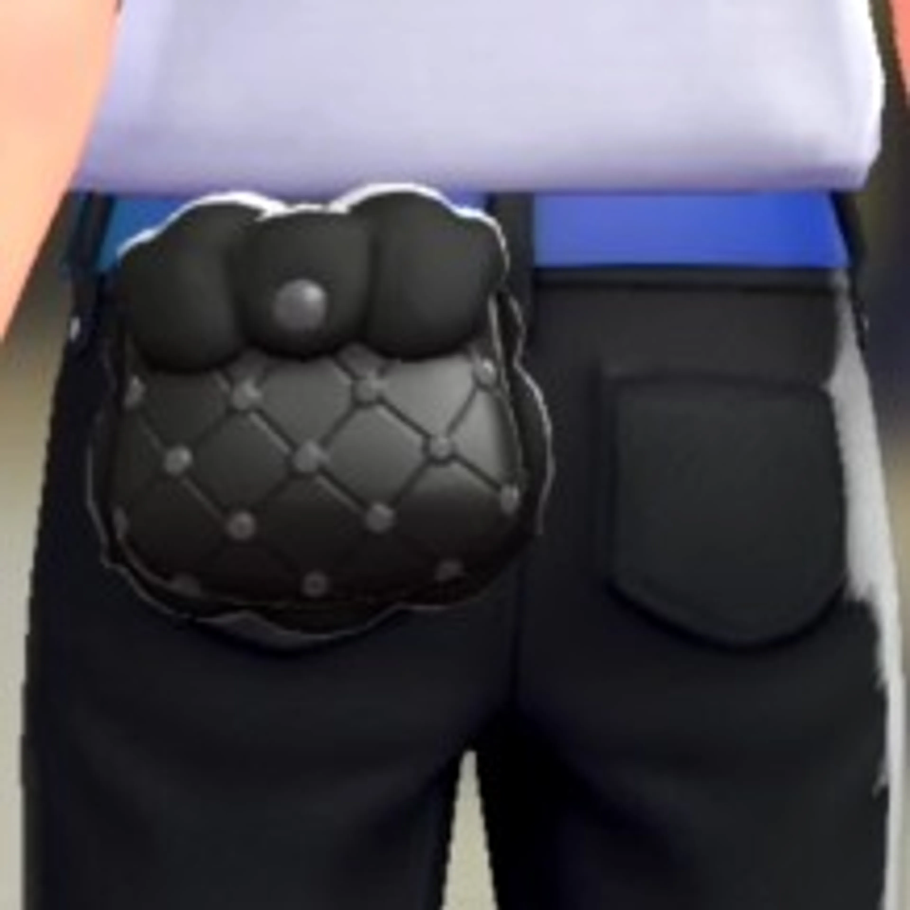 スパンコールボアポーチ - ブラック