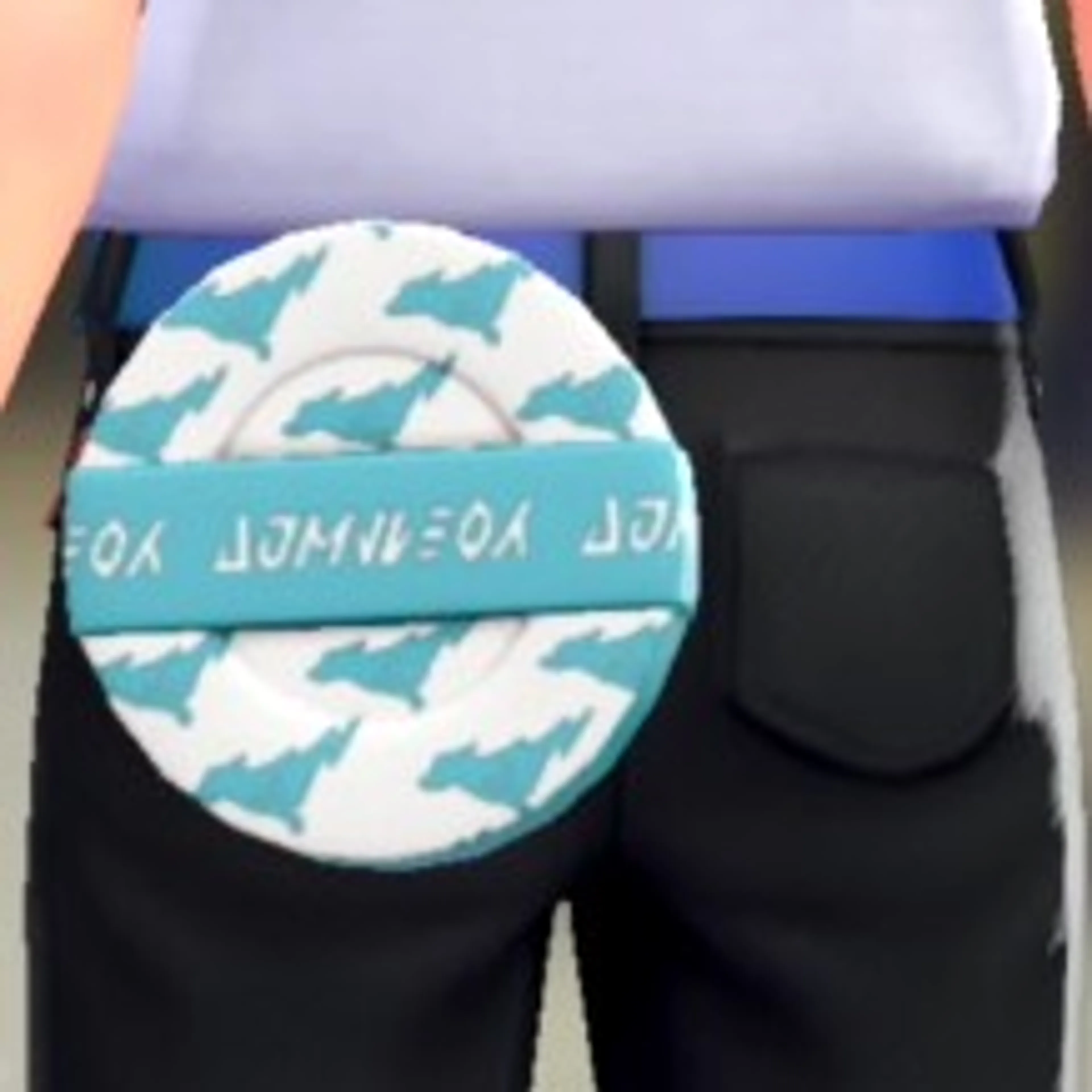 デンソクロゴサークルポーチ - ホワイト×ブルー