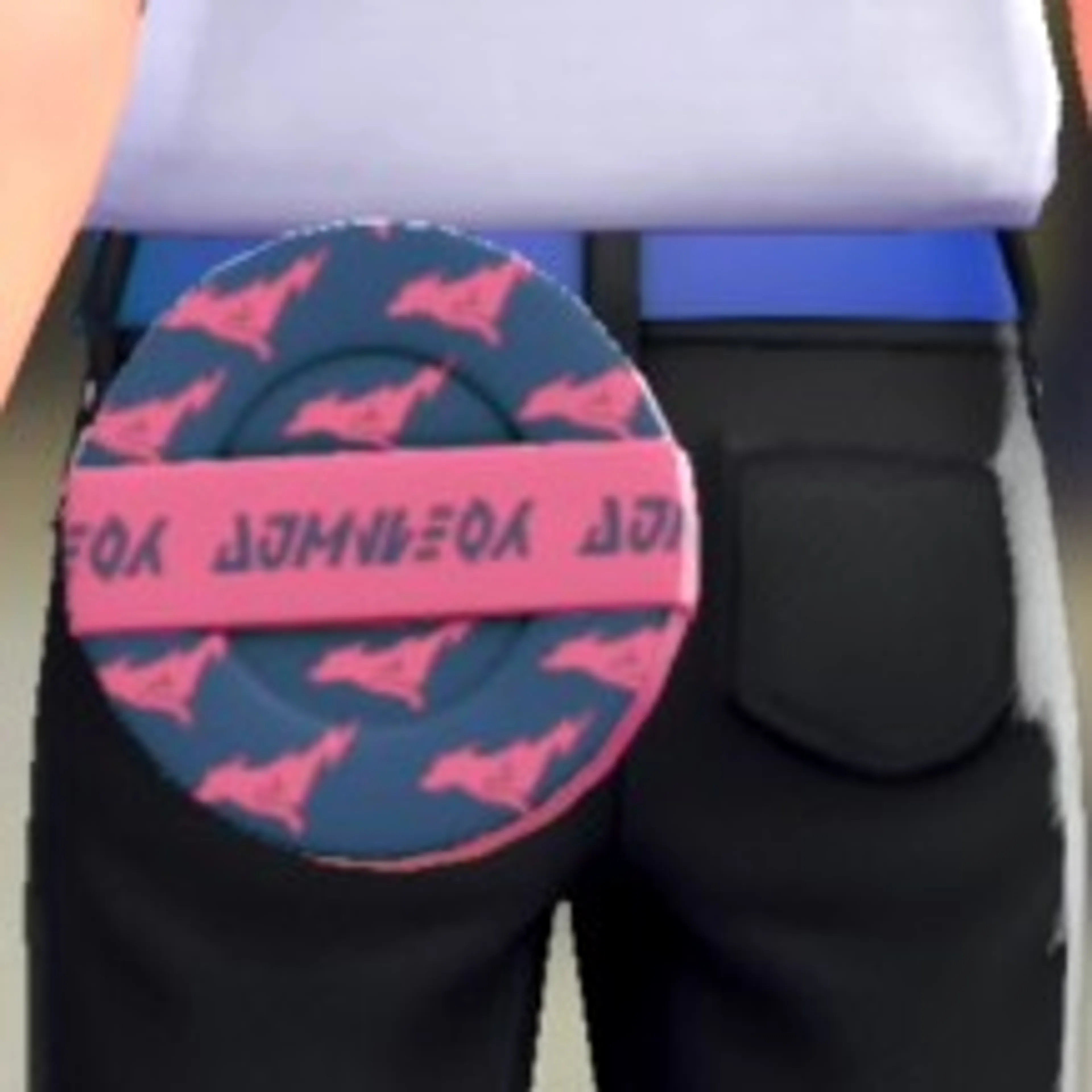 デンソクロゴサークルポーチ - ネイビー×ピンク