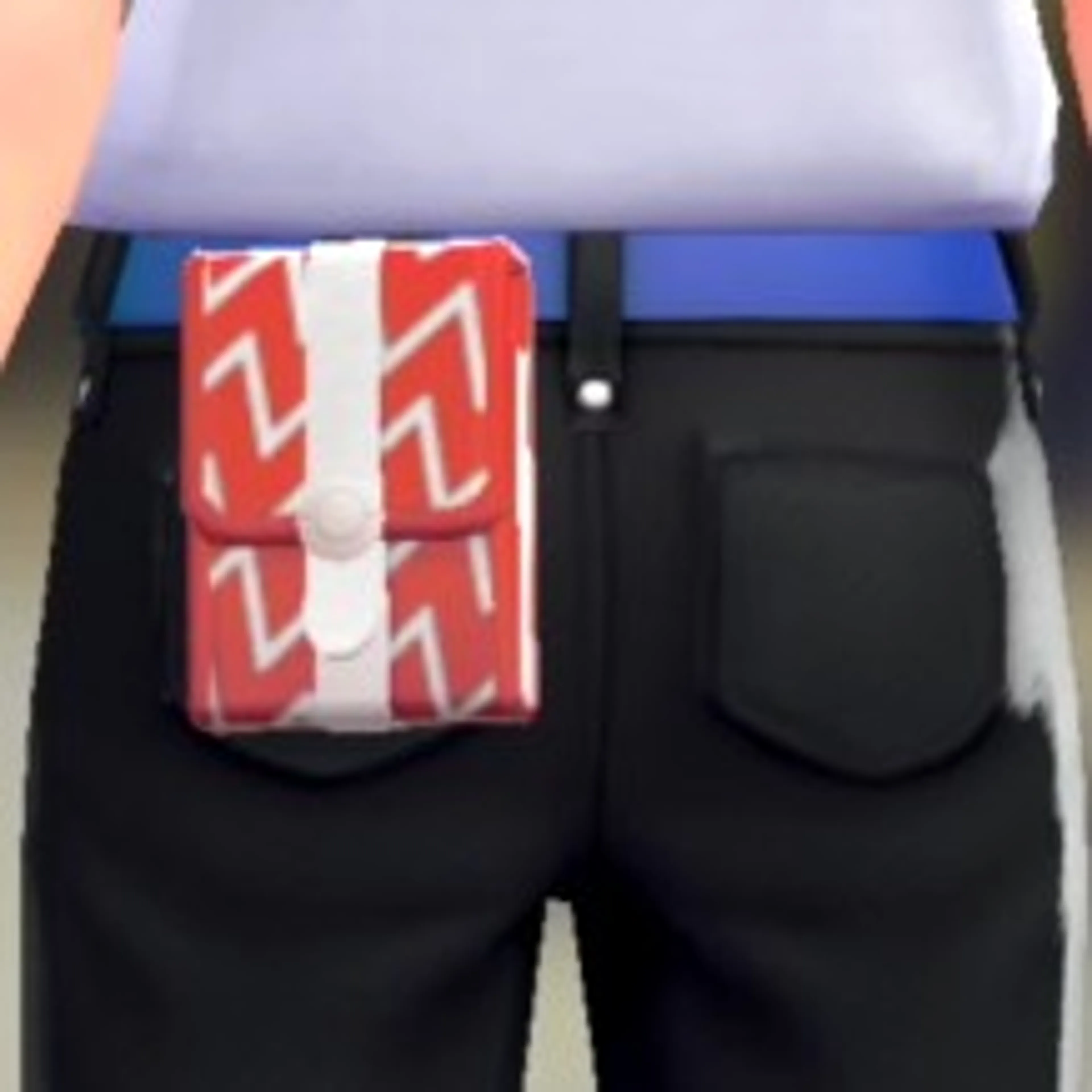 パターンスクエアポーチ - ライトニングレッド