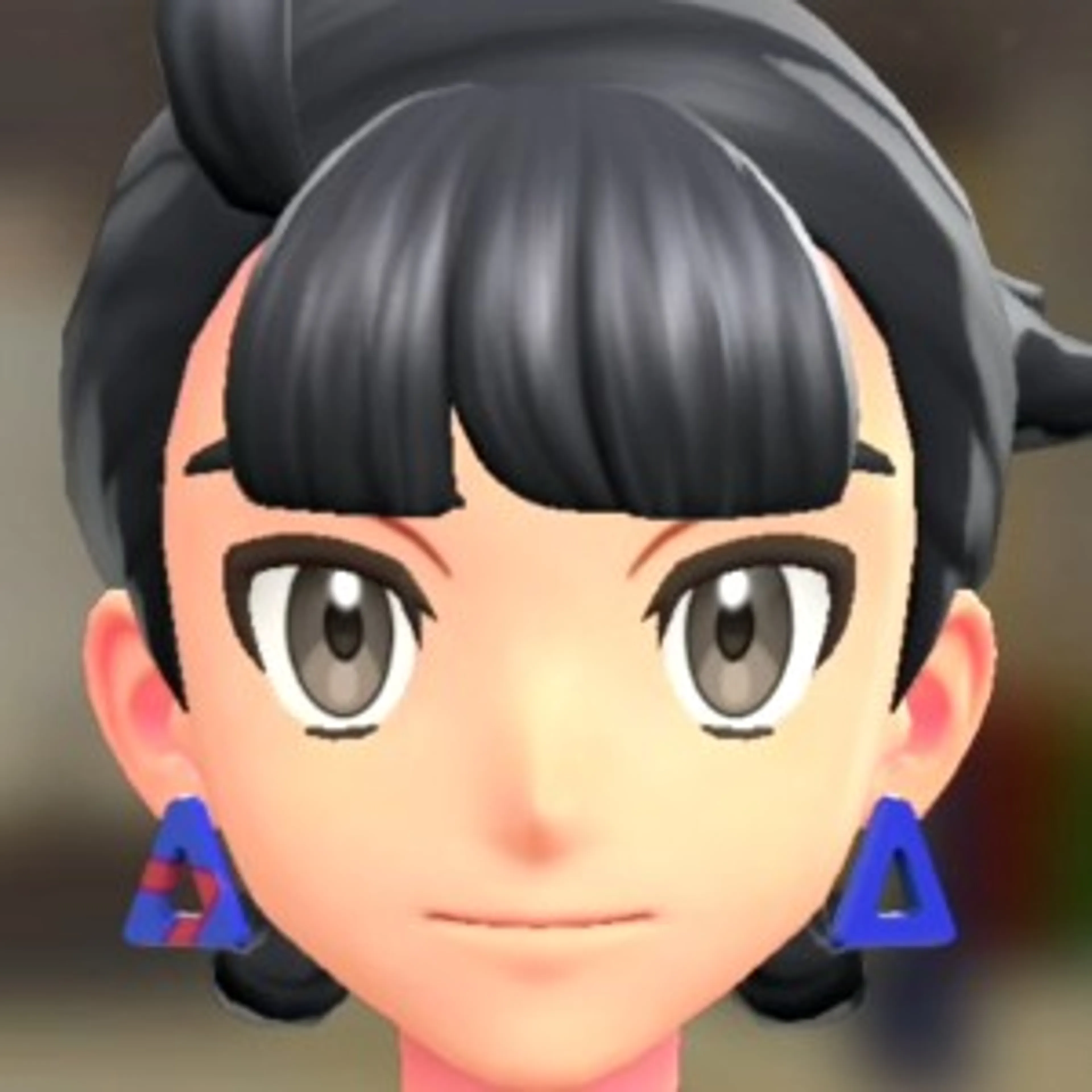 トライアングルピアス - ブルー×レッド