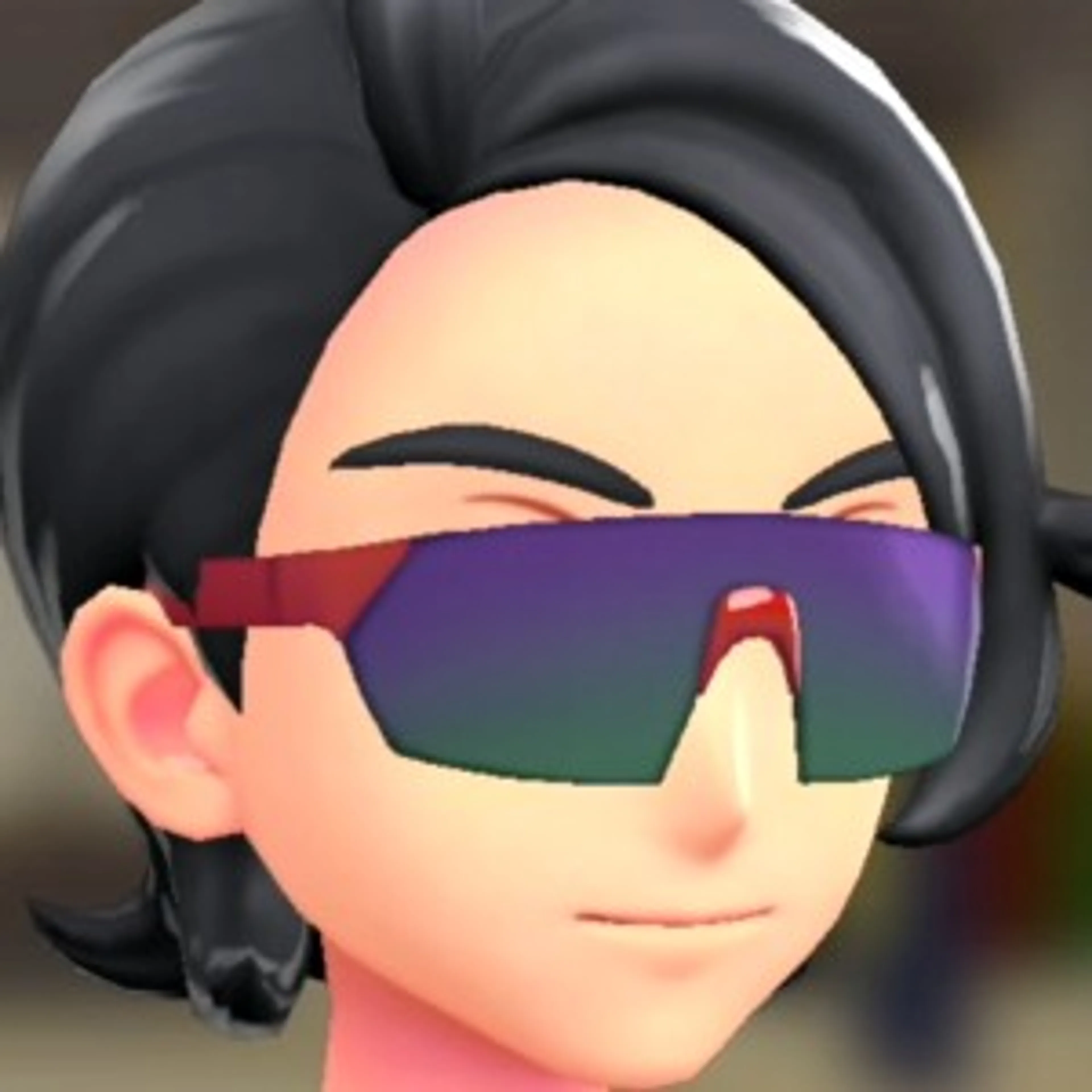 スポーツサングラス - パープル×グリーン