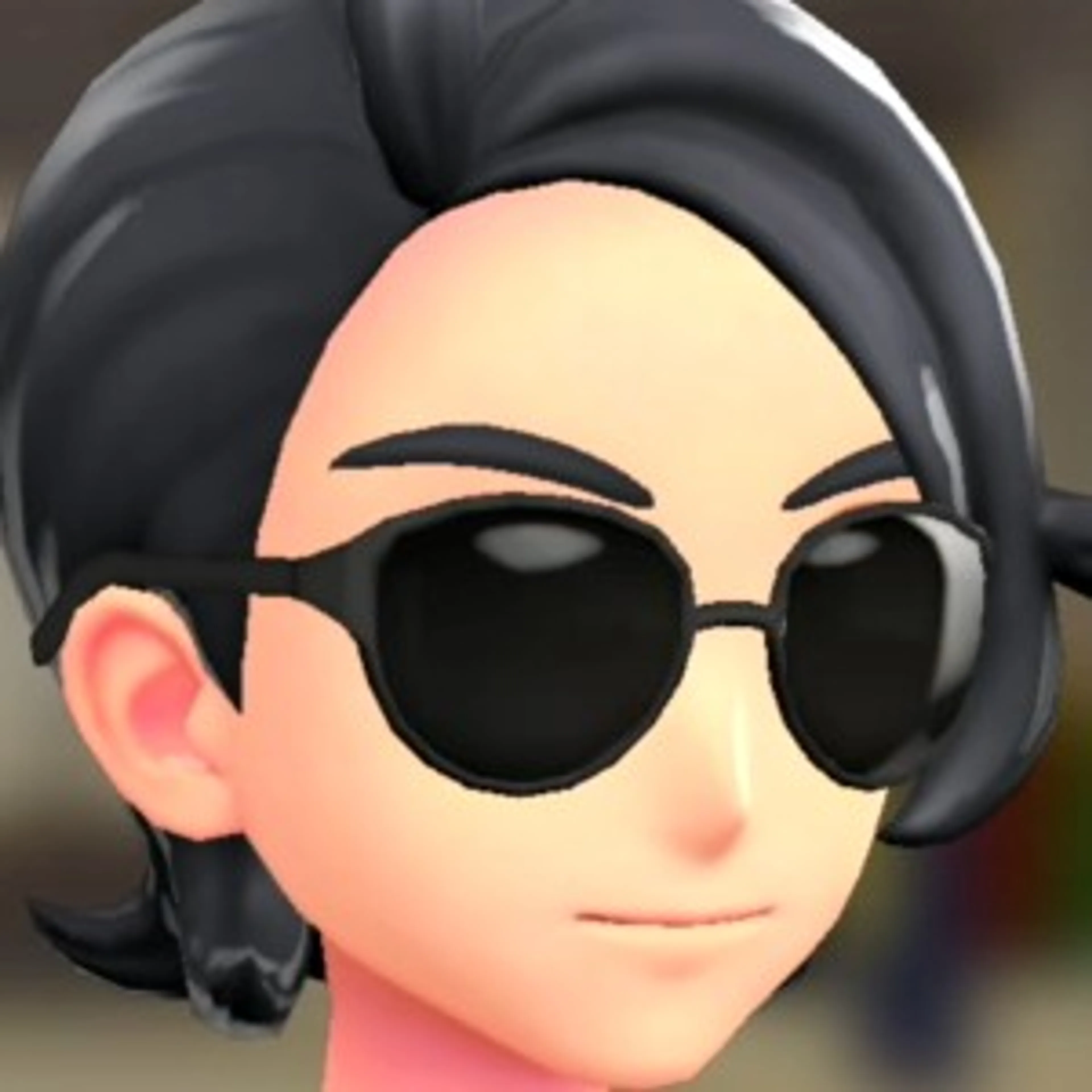 ウェリントンフレームグラス - ブラックレンズ・くろ