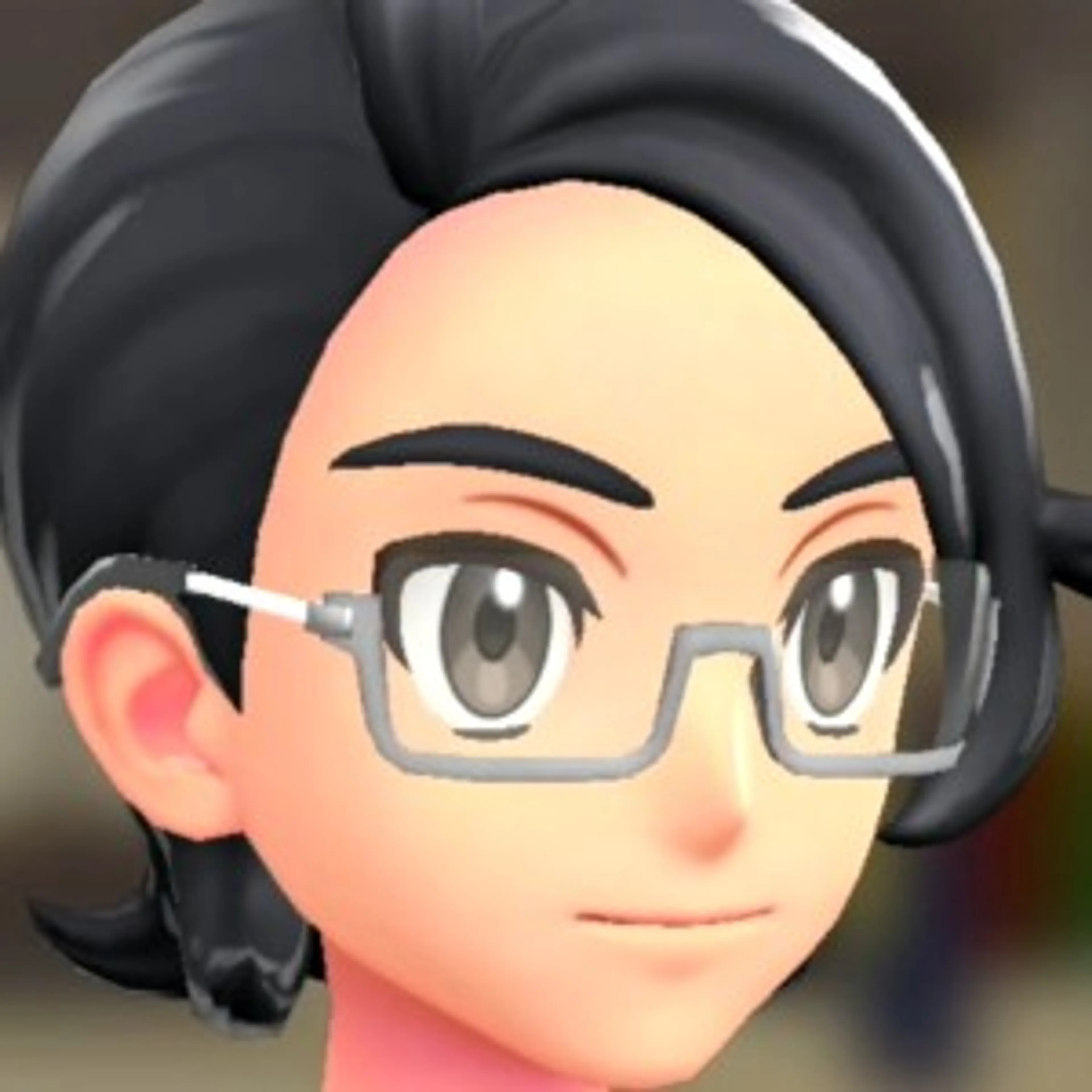 スクエアフレームグラス - シルバーフレーム