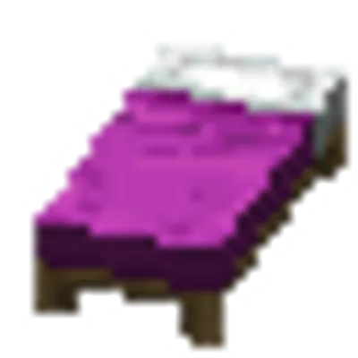 赤紫色のベッドの画像