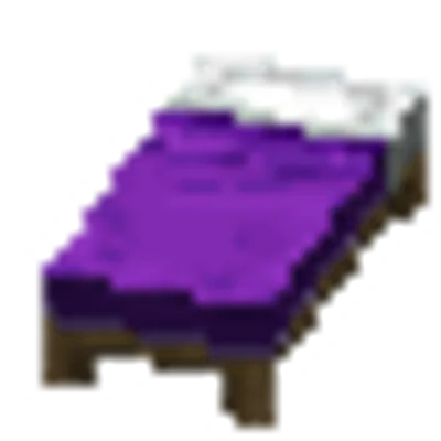 紫色のベッドの画像