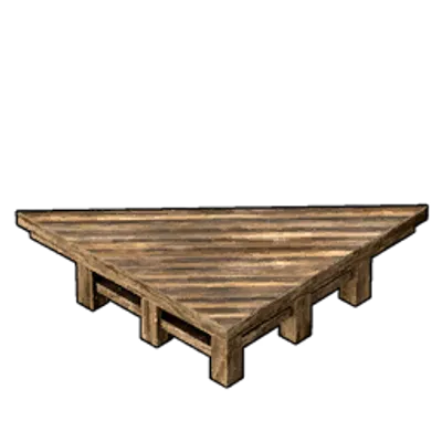 木の三角土台の画像