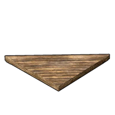 木の三角屋根の画像